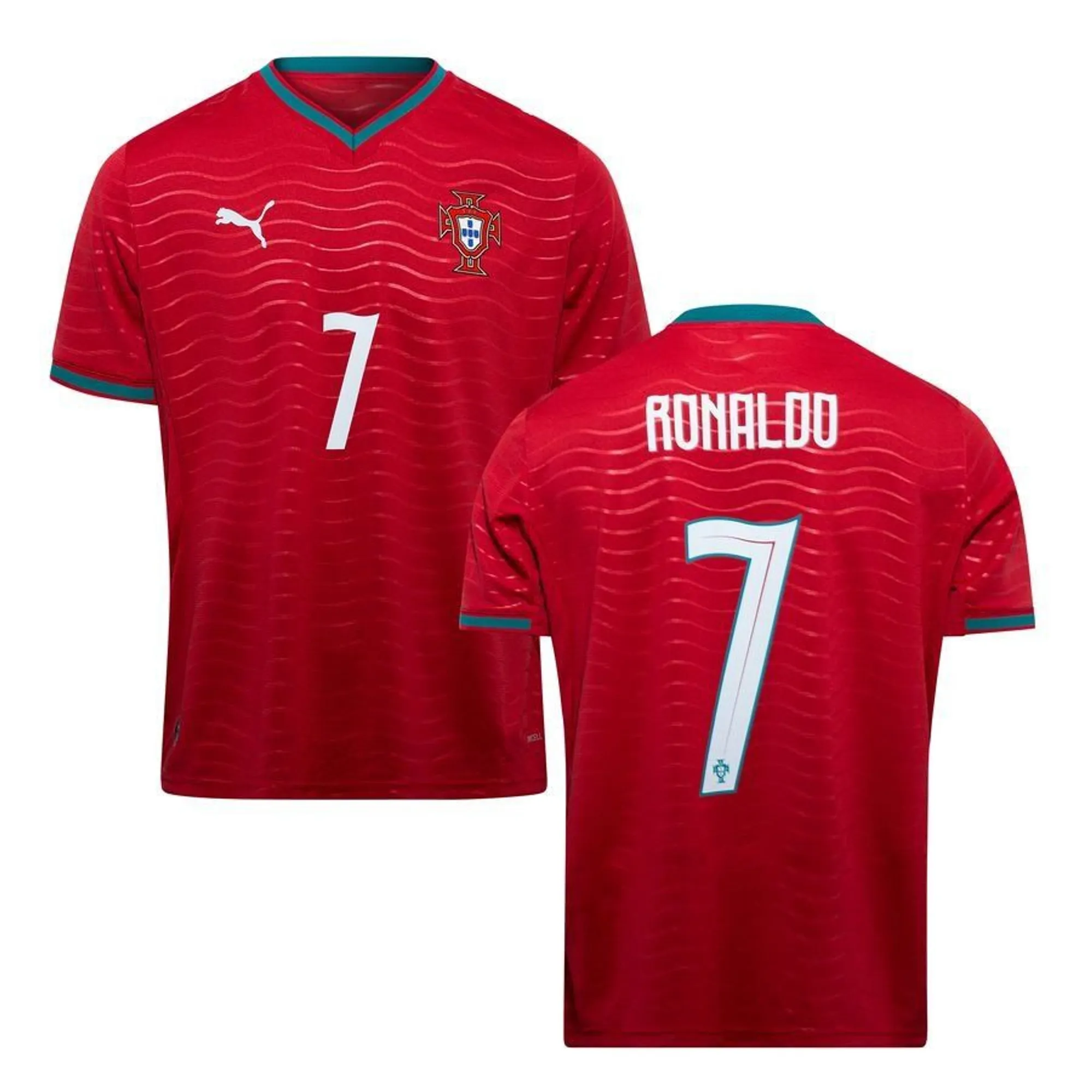 PUMA Portugal 2026 Home Jersey Player Men, Club Red/Green Lagoon