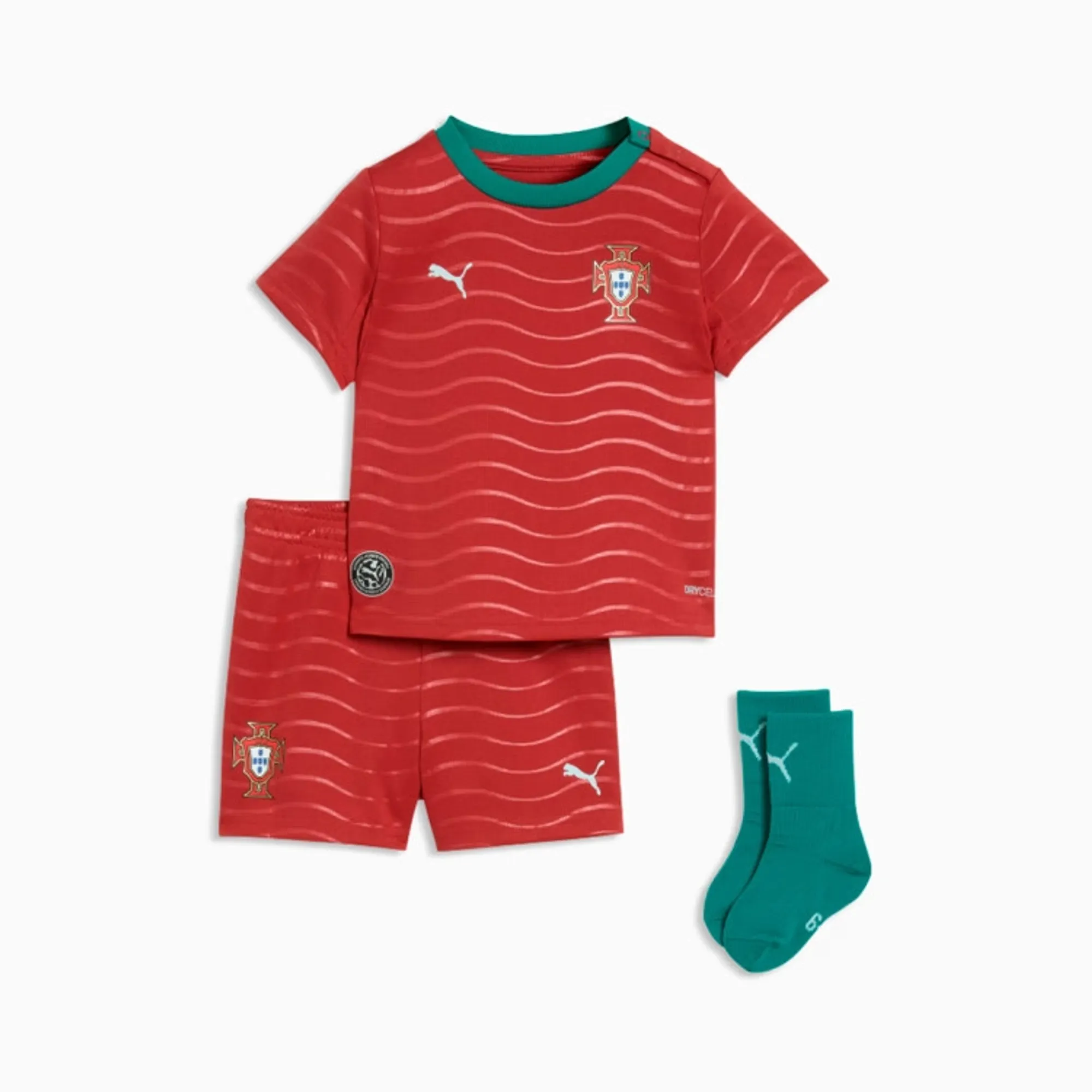 PUMA Portugal Home Babykit Toddlers, Club Red/Green Lagoon