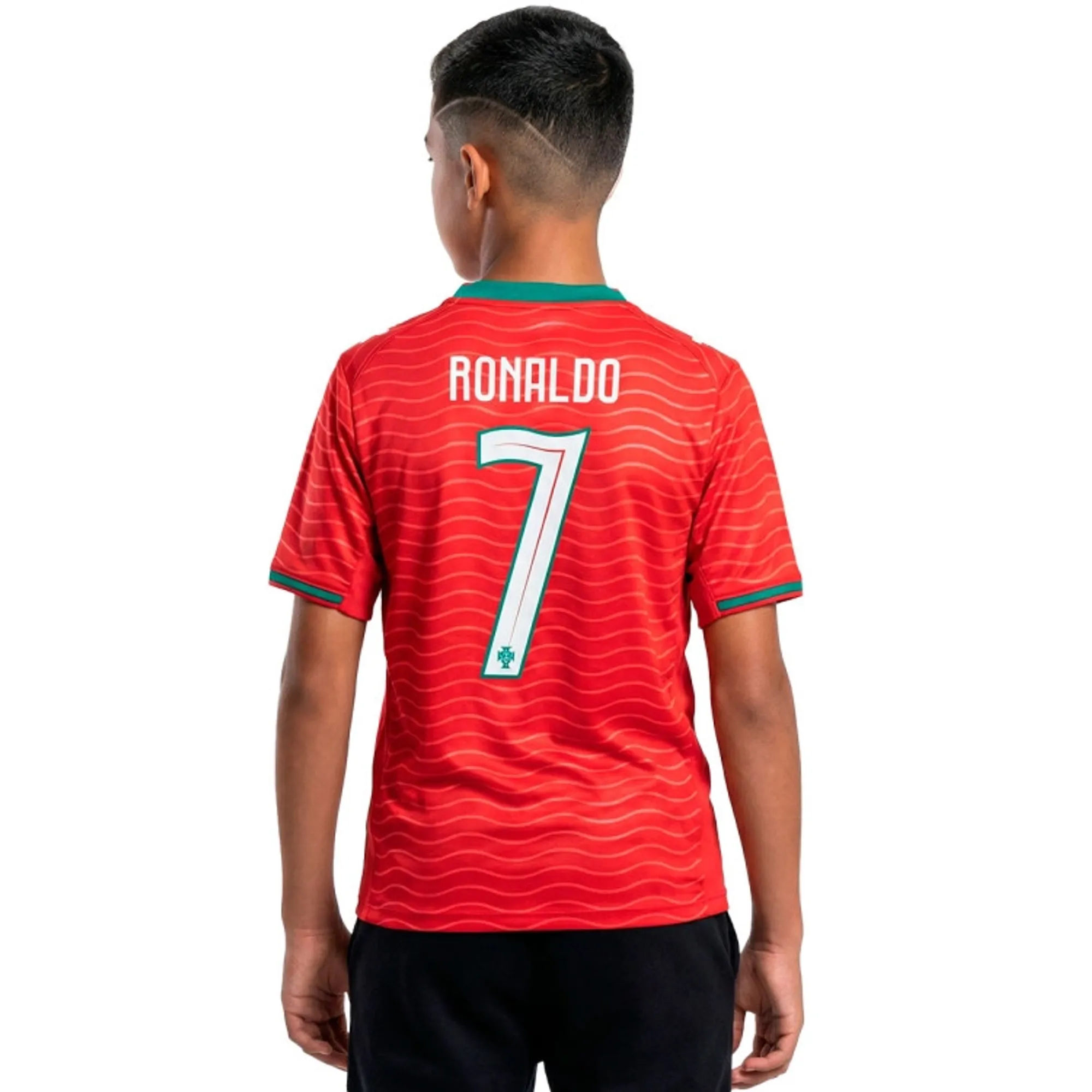 PUMA Portugal 2026 Home Jersey Player Youth, Club Red/Green Lagoon