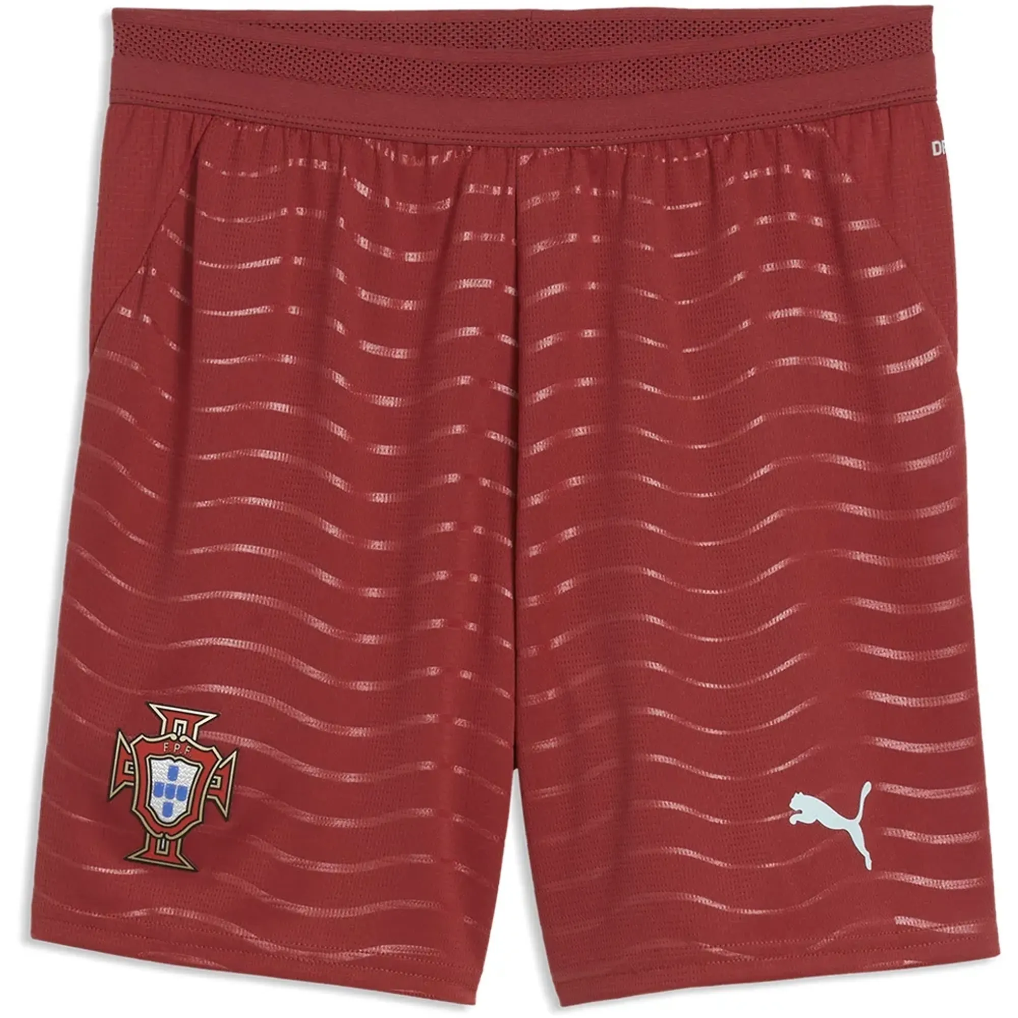 PUMA Portugal Shorts Youth, Club Red/Green Lagoon