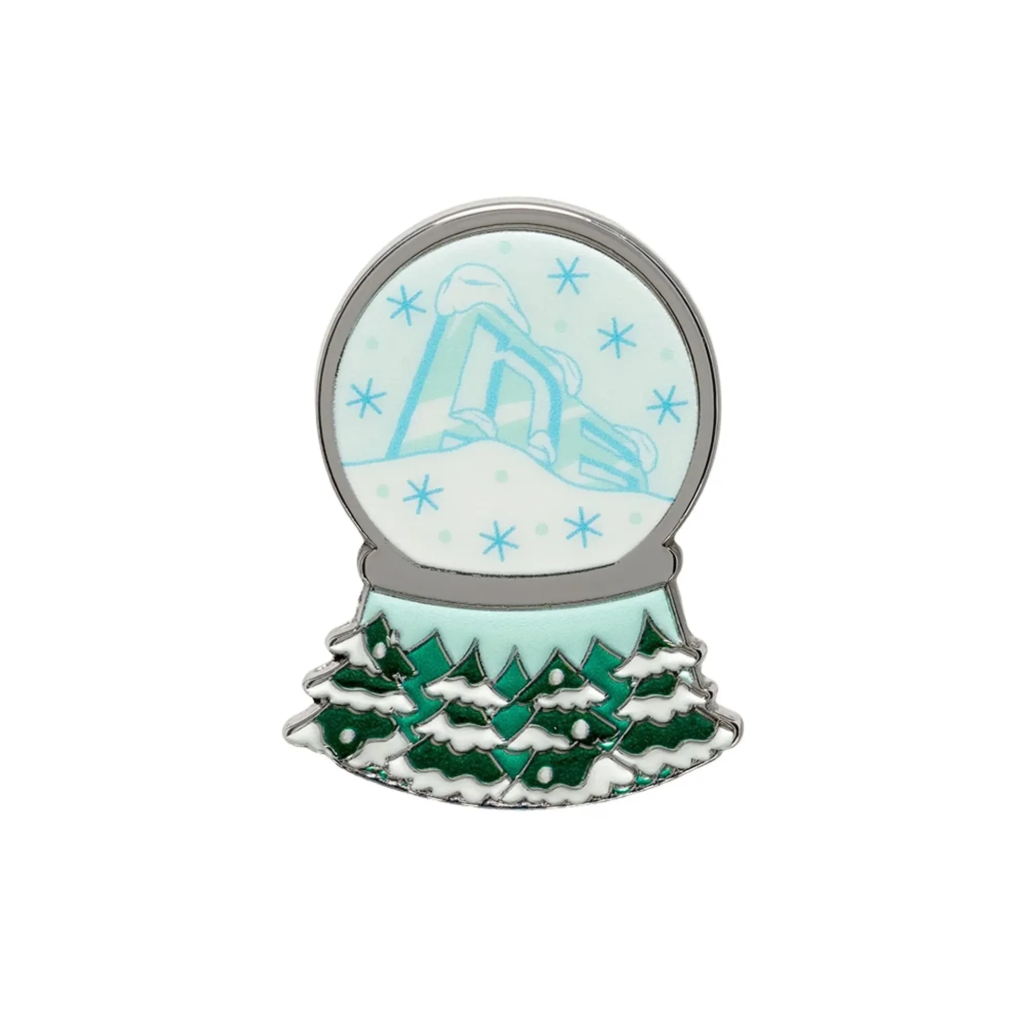 New Era Snow Globe Silver Pin Badge adult unisex