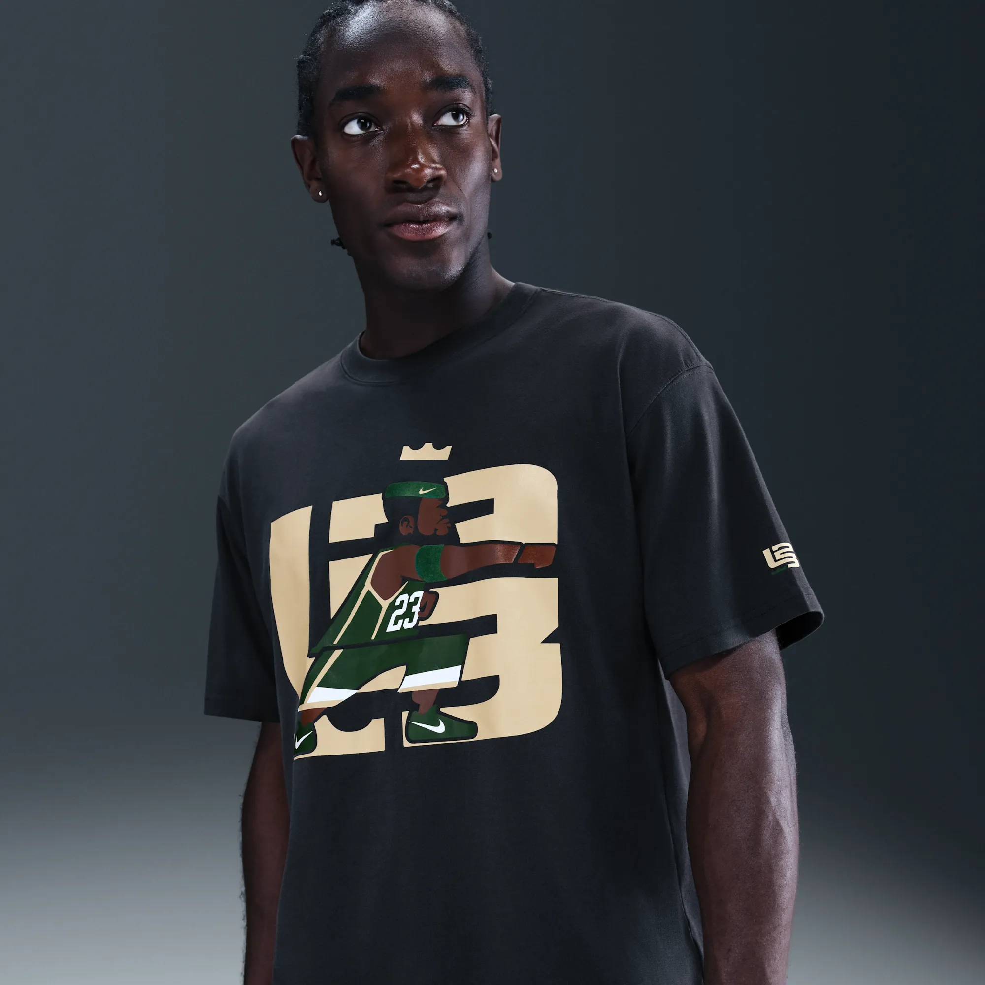 Nike LeBron 'From This Point Forward' Men's Basketball T-Shirt - Black - Cotton