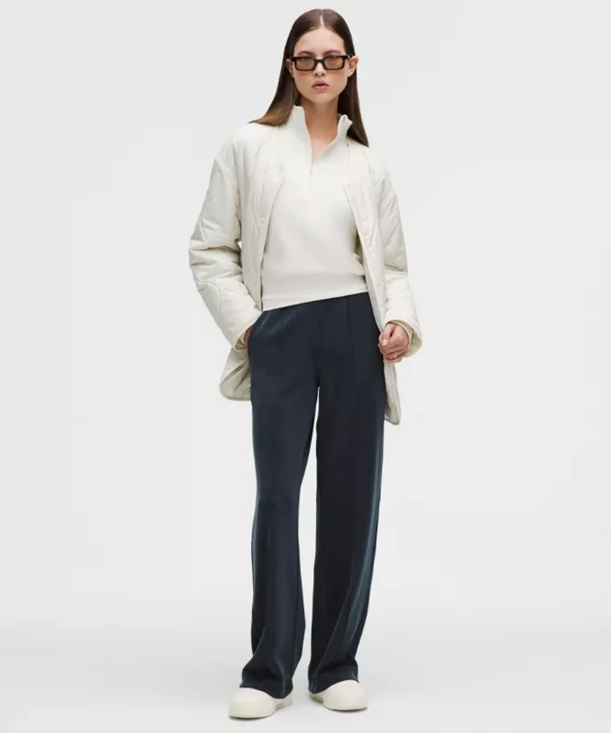 lululemon – Women's Softstreme Pintuck Mid-Rise Pants Regular – Color Blue – Size Large