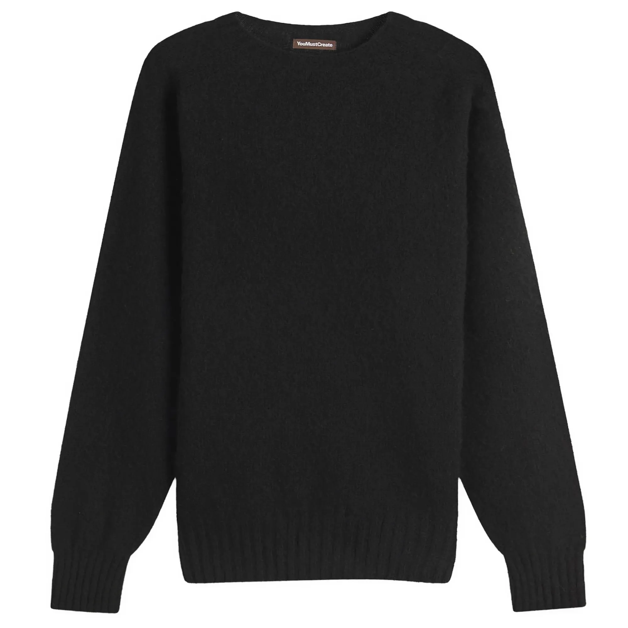 YMC Men's Suedehead Crew Neck Jumper Black