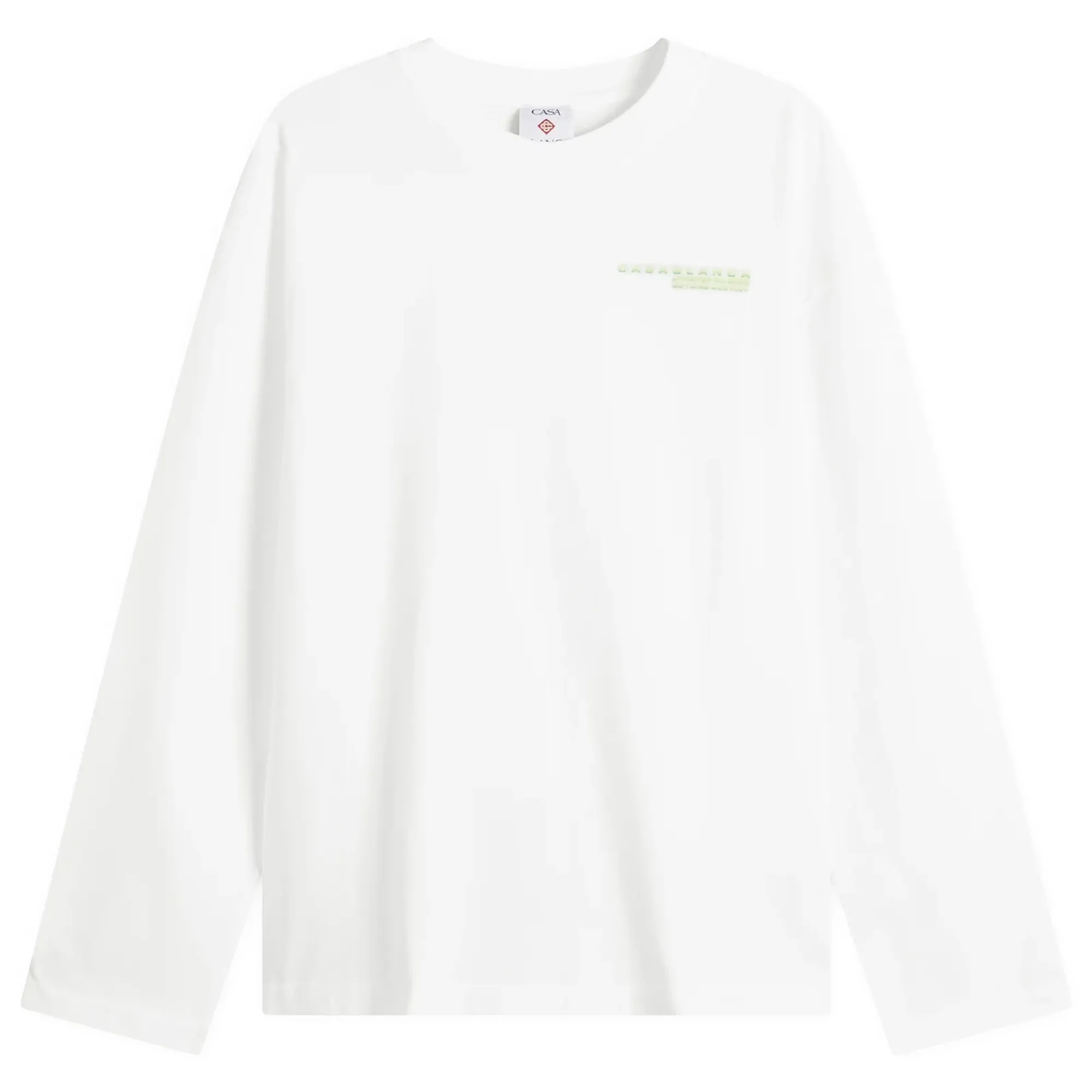 Casablanca Men's Glitch Orchid Long Sleeve T-Shirt White