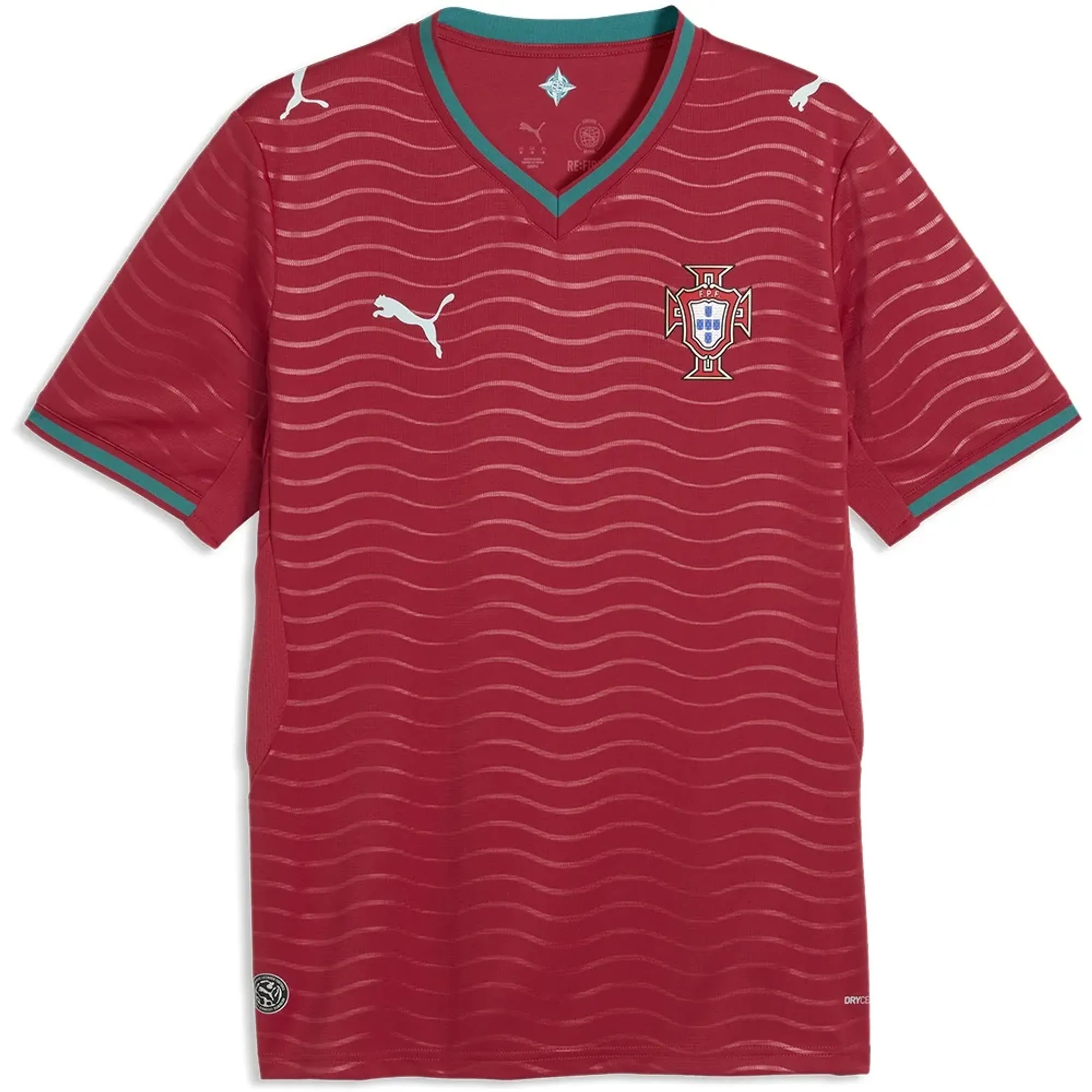 PUMA Portugal Home Jersey Men, Club Red/Green Lagoon