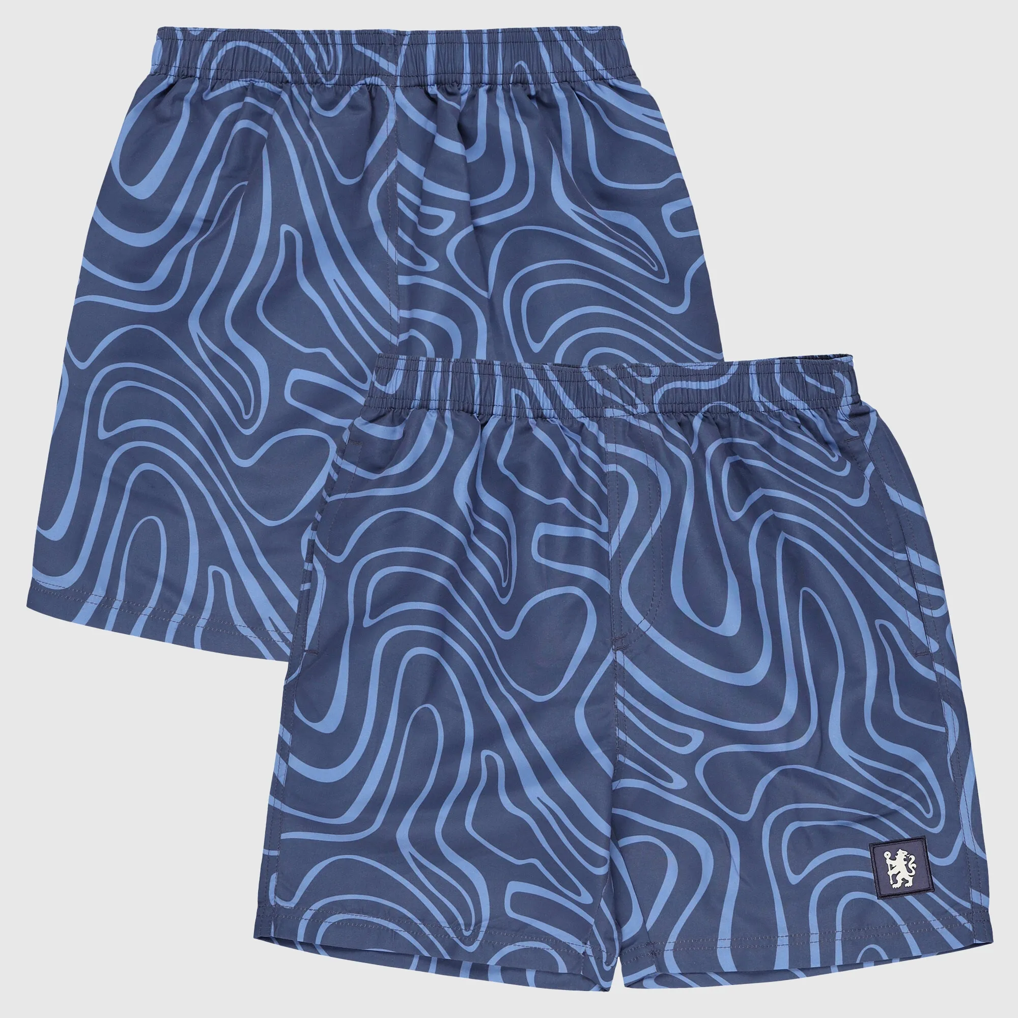 Chelsea Swirl Swim Short - Blue - Kids