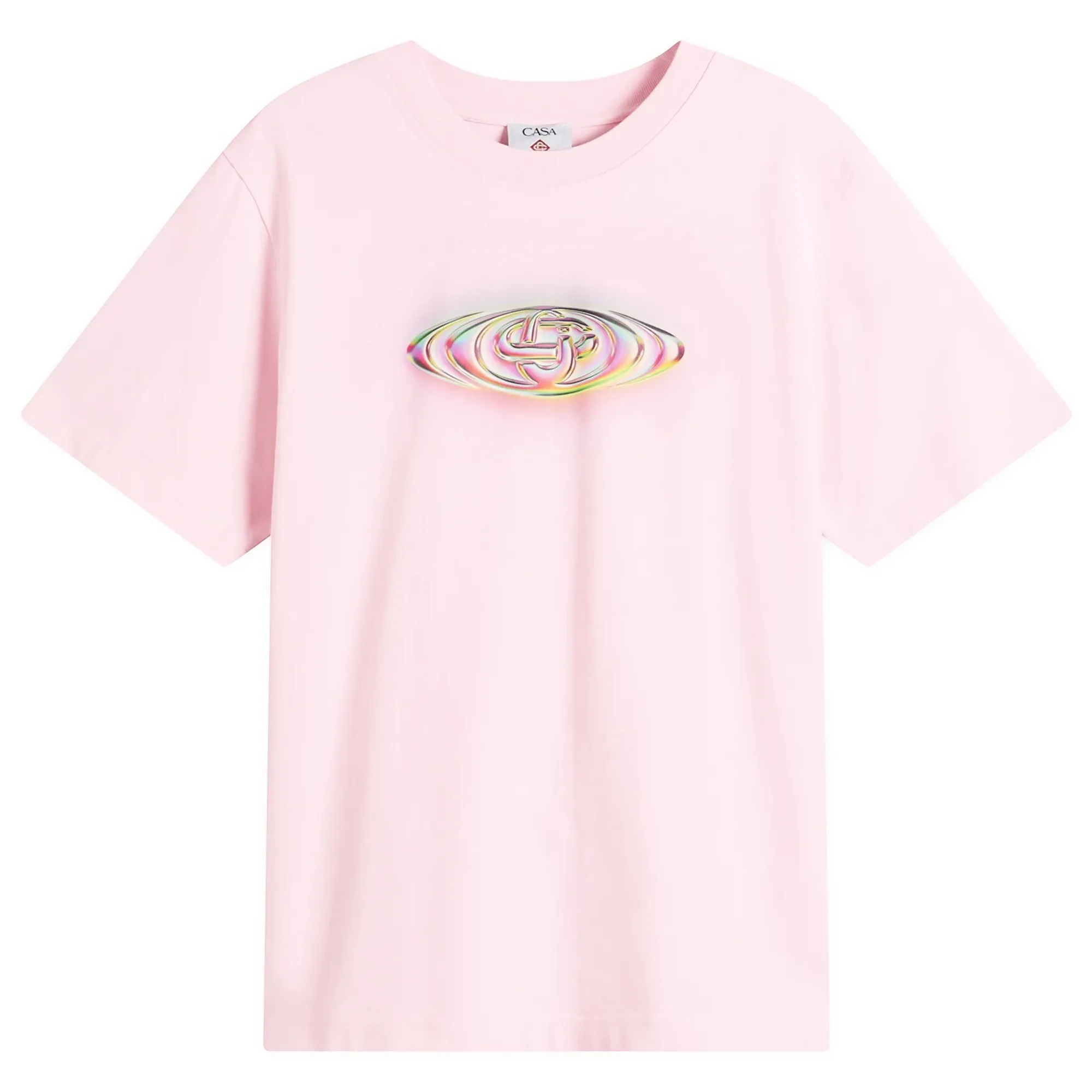 Casablanca Men's Glass Logo Classic T-Shirt Pink