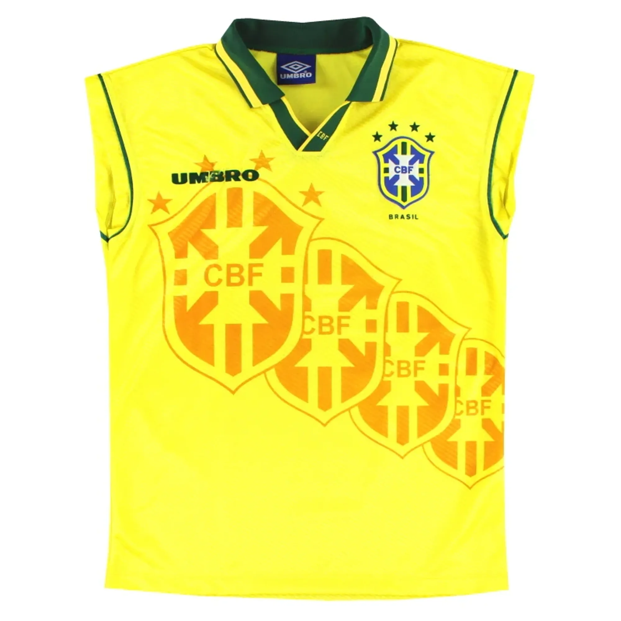 1994-95 Brazil Umbro Home Vest L - Brazil / Excellent 