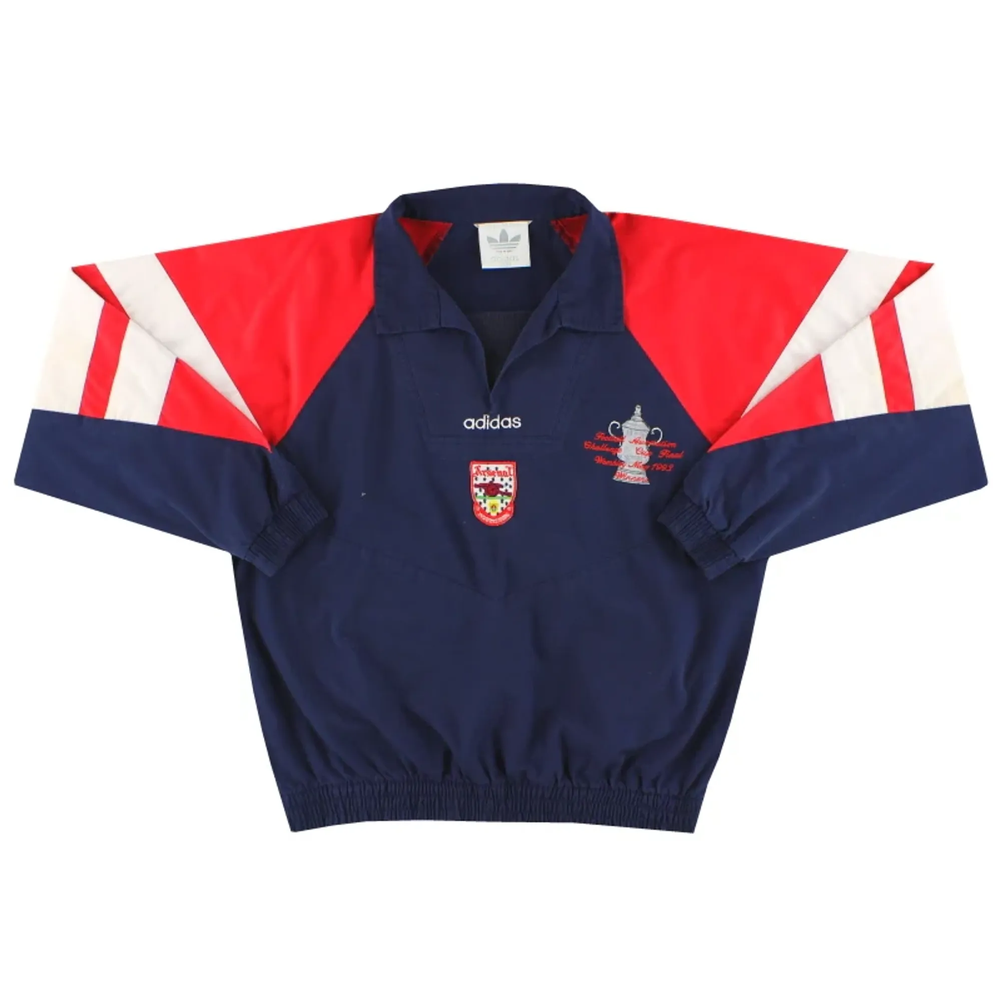 1993 Arsenal adidas 'FA Cup Winners' Drill Top M - Arsenal / Very Good 