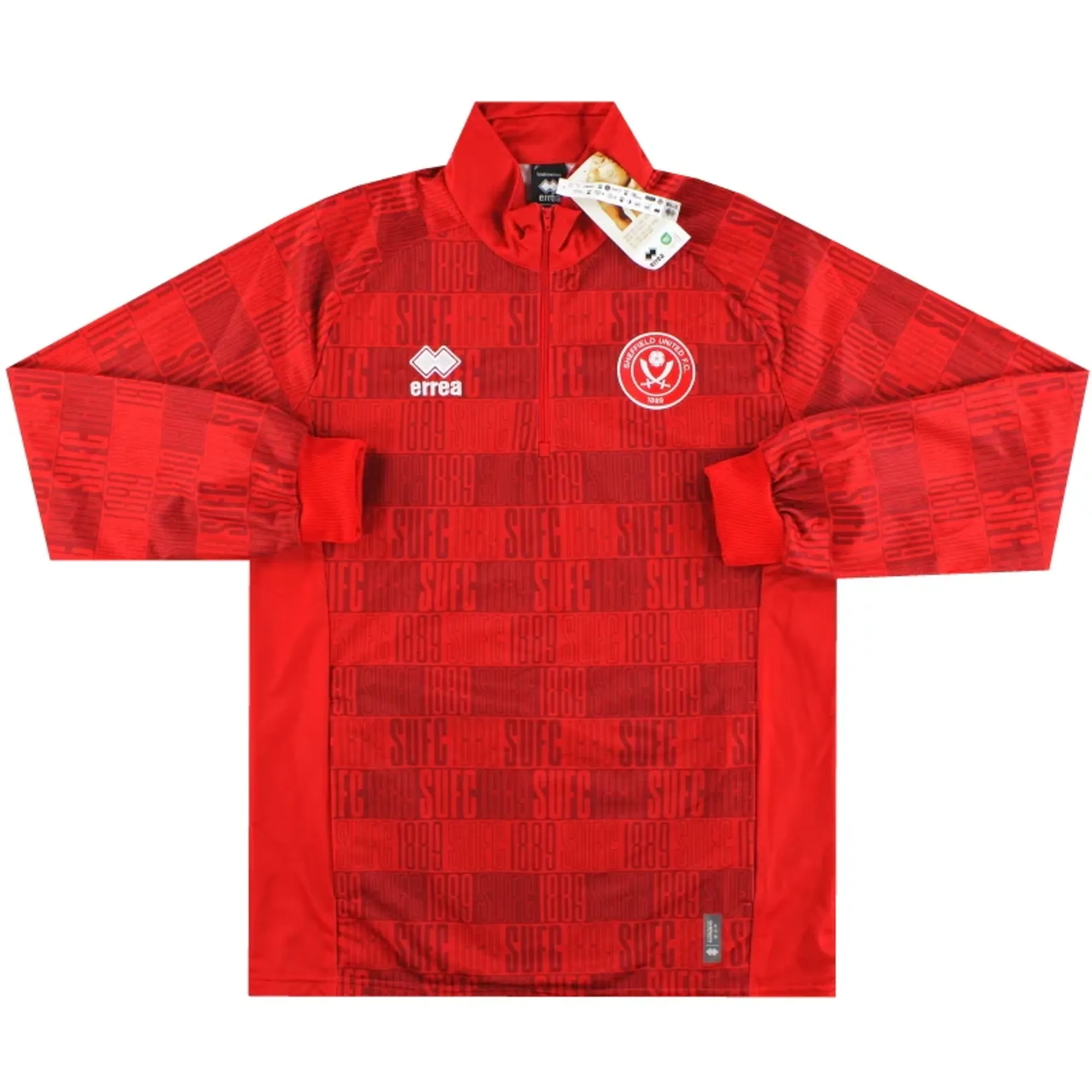 2023-24 Sheffield United Errea 1/4 Zip Warm Up Top *w/tags* - Sheffield United / w/tags 