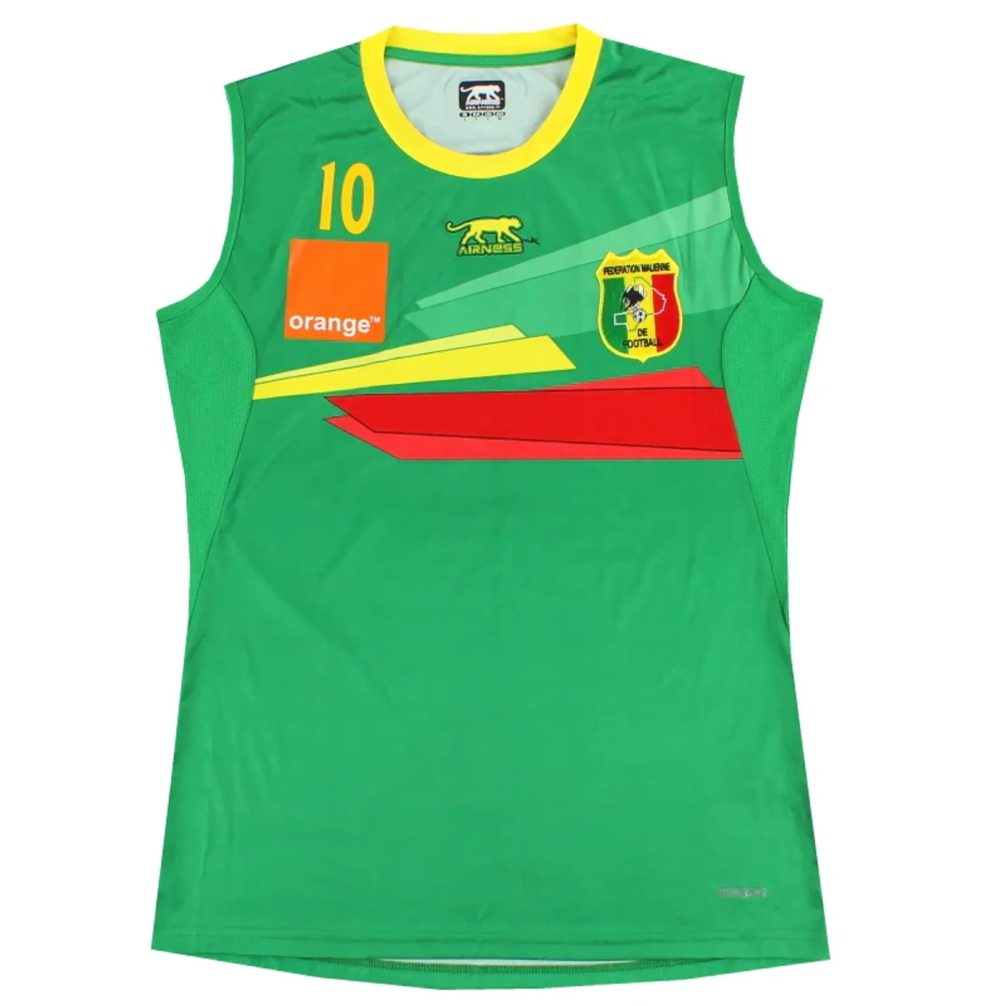 2013 Mali Airness Player Issue Training Vest #10 L - Other African Teams / Very good 