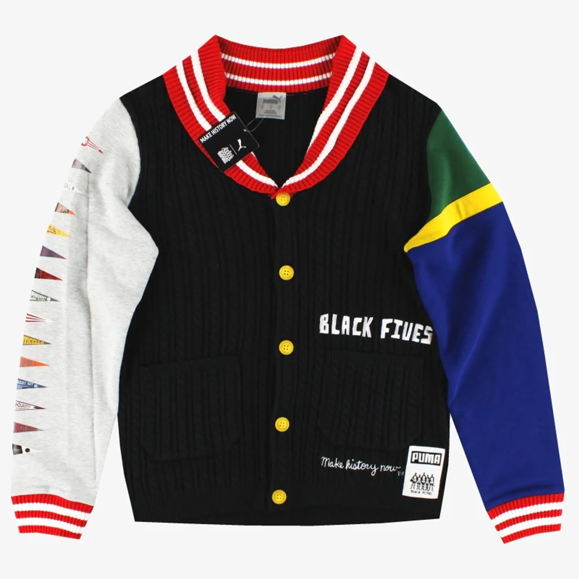 Puma Mens Black Fives Basketball Cardigan *w/tags* S - w/tags 