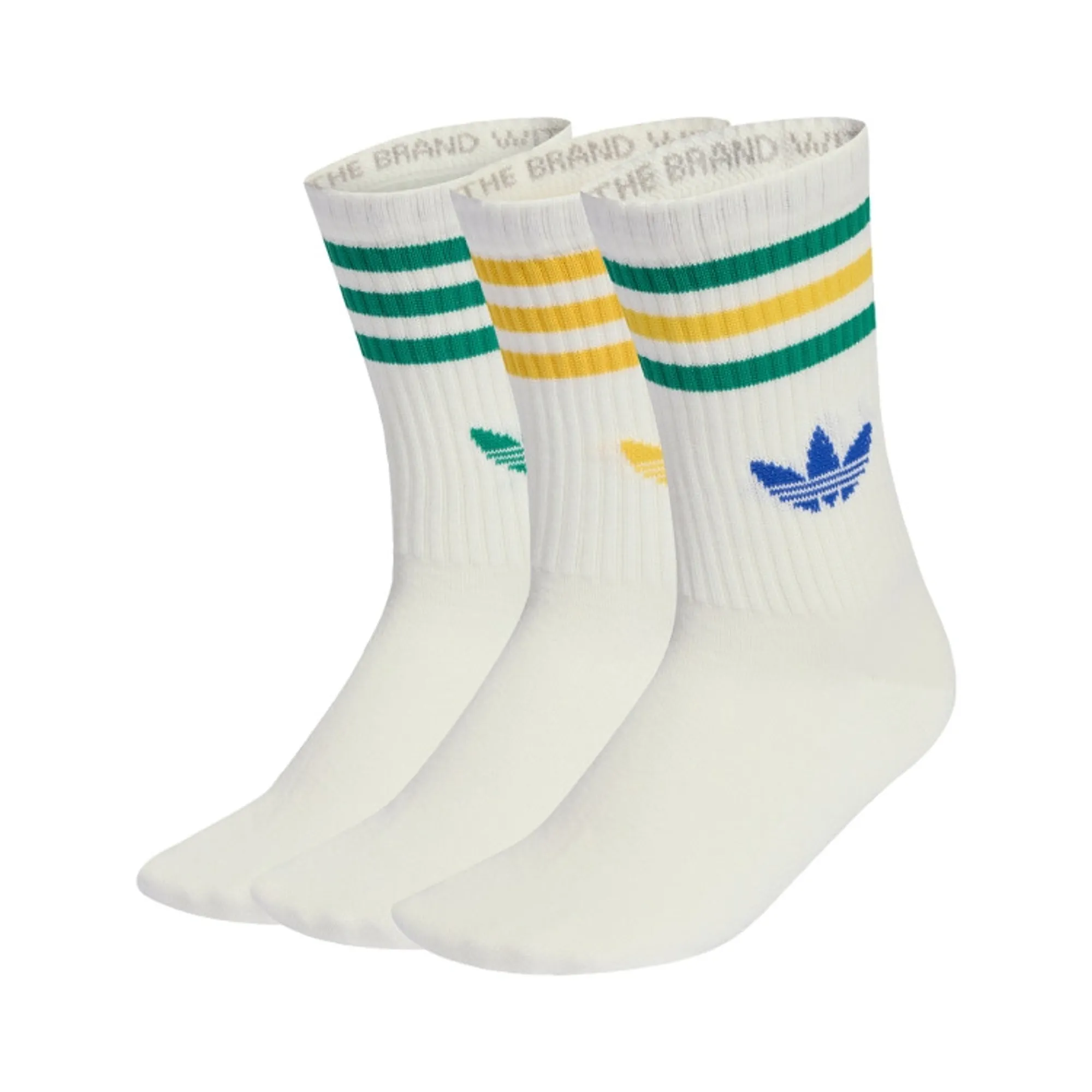 adidas Originals Adidas Mid Cut Crew 3 Pack Unisex Socks - White