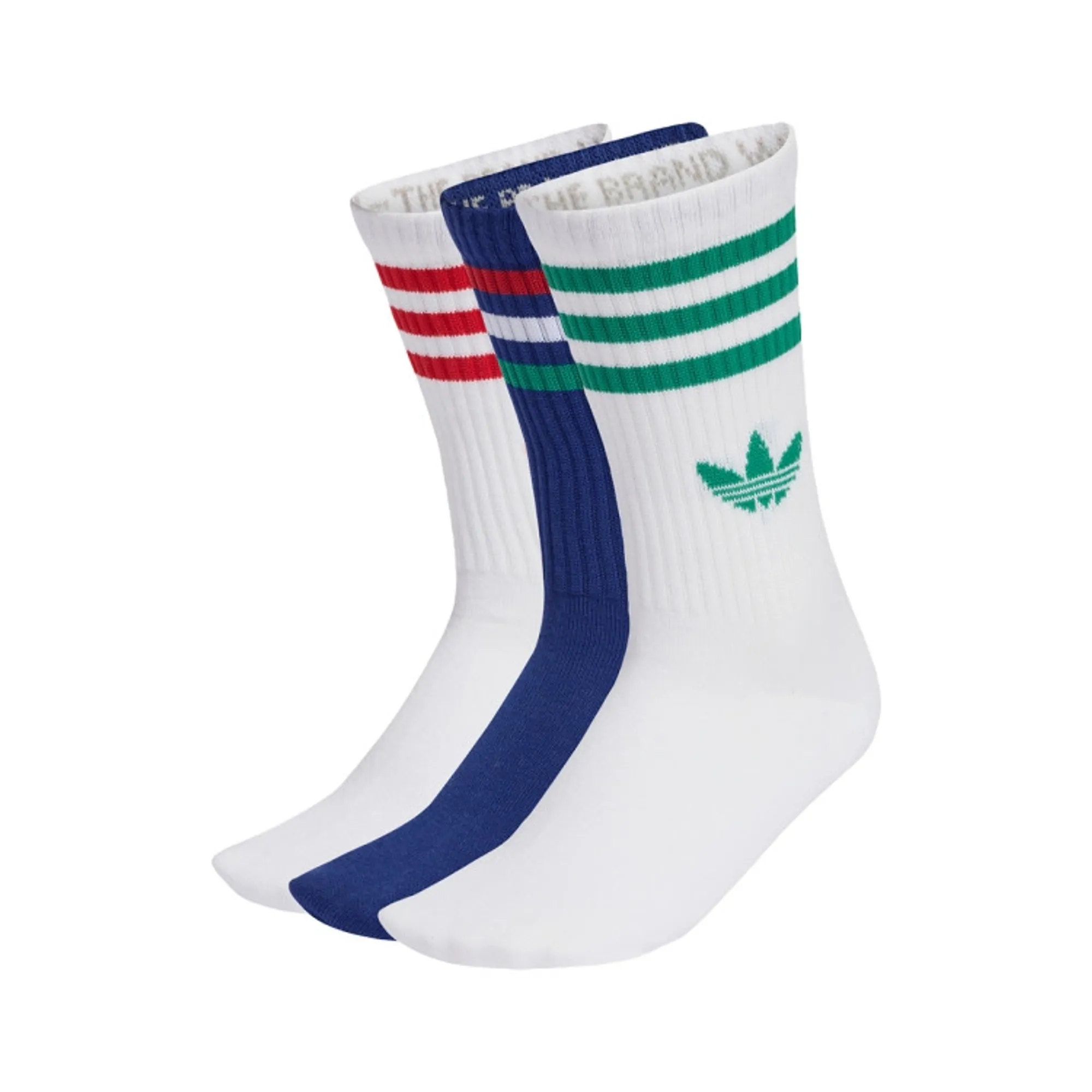 adidas Originals Adidas Mid Cut Crew 3 Pack Unisex Socks - Blue