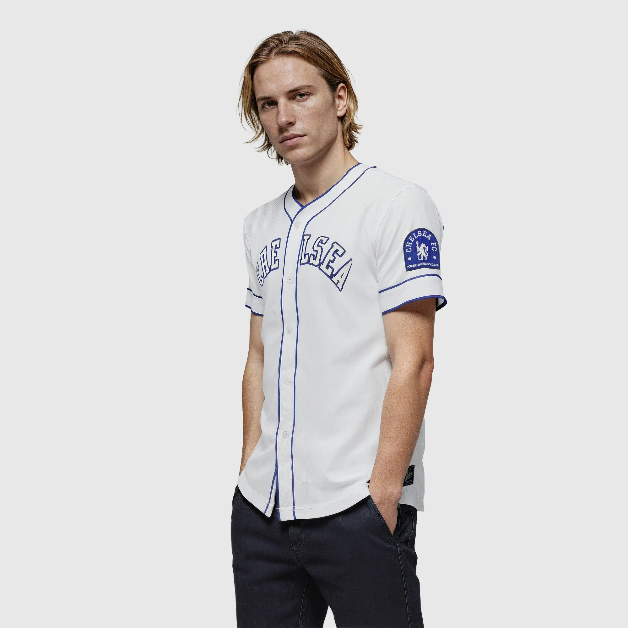 Chelsea Varsity Baseball Shirt - White