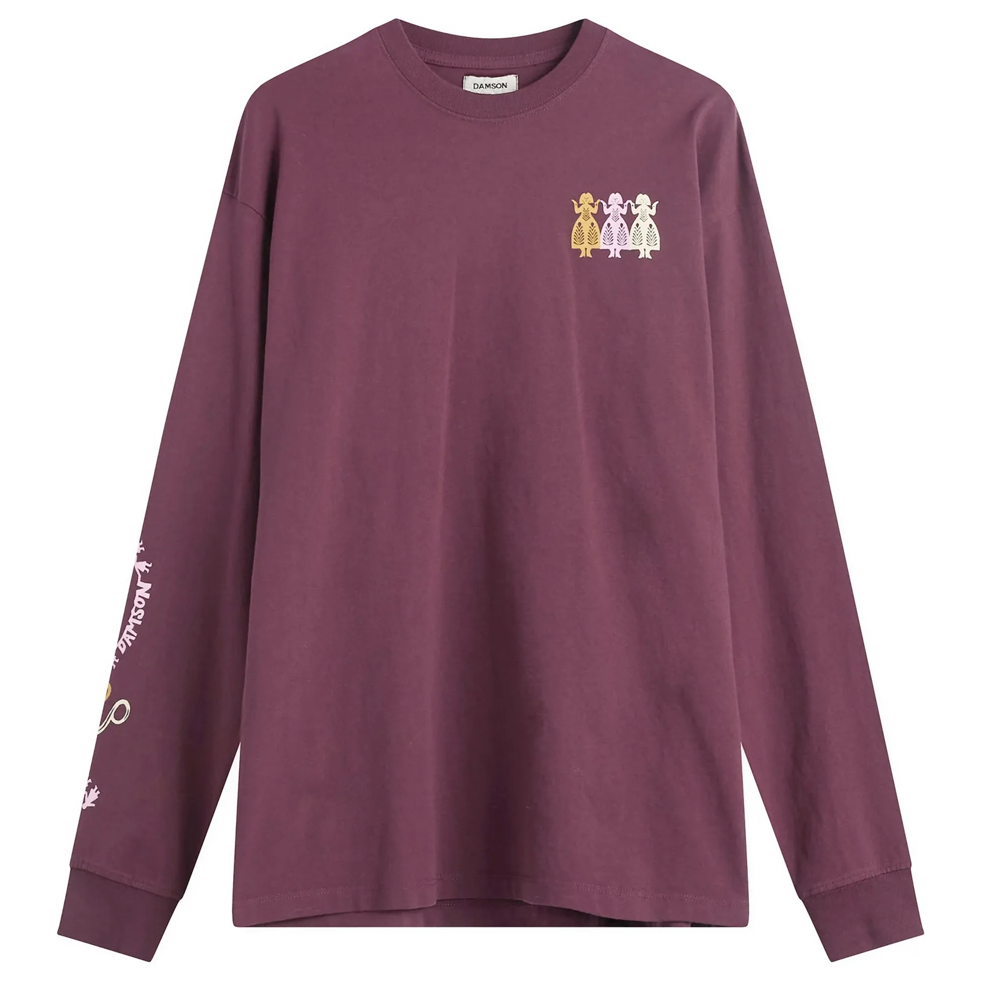 Damson Madder Women's Paper Cut Gals Long Sleeve T-Shirt Fig