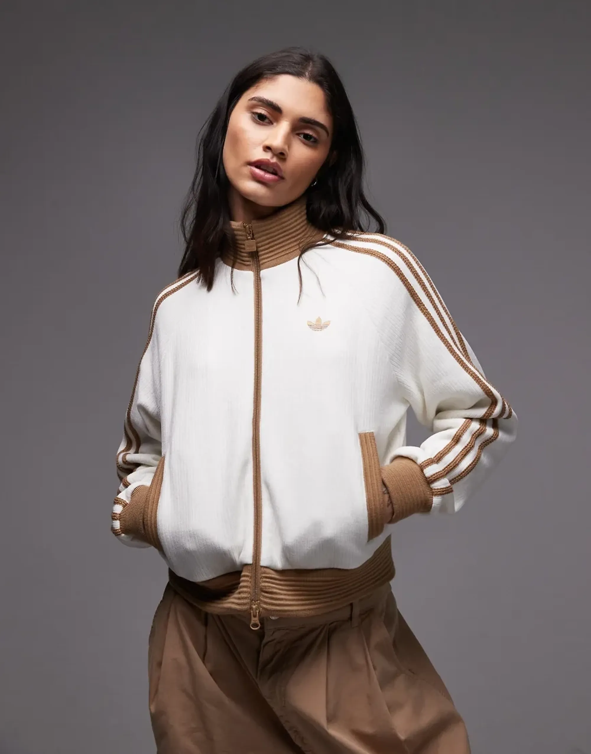 adidas Originals Womens Velour Knit Track Top