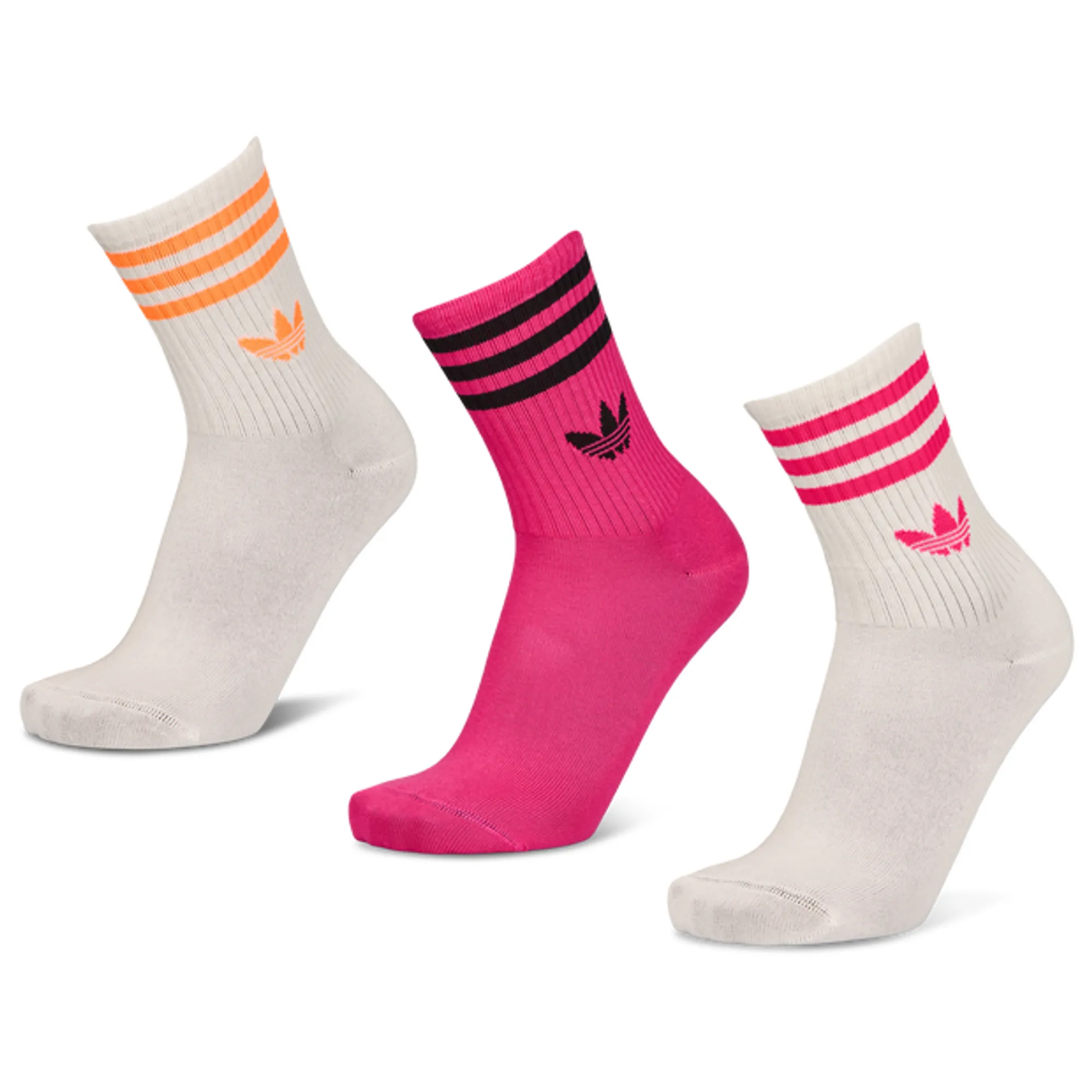 adidas Originals Adidas Mid Cut Crew 3 Pack Unisex Socks - White