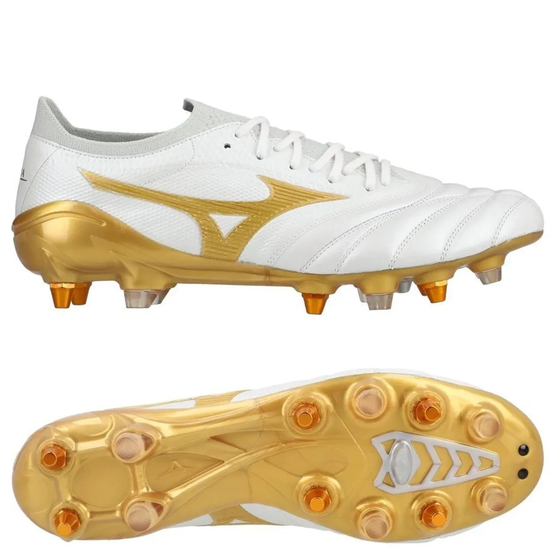 Mizuno Morelia Neo IV Beta Made In Japan Mix SG White MP Gold Cool