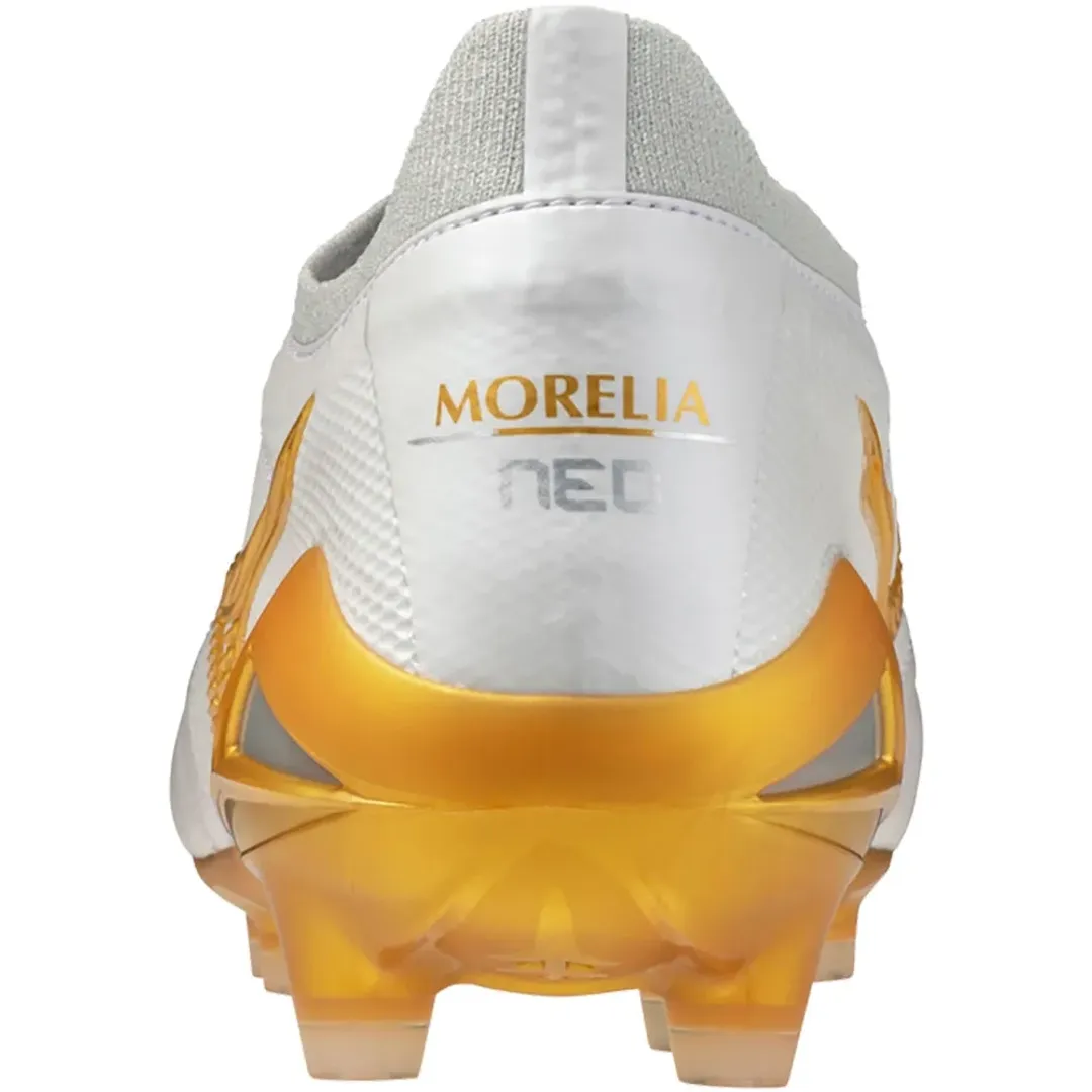 Mizuno Morelia Neo IV Beta Made In Japan FG White MP Gold Cool