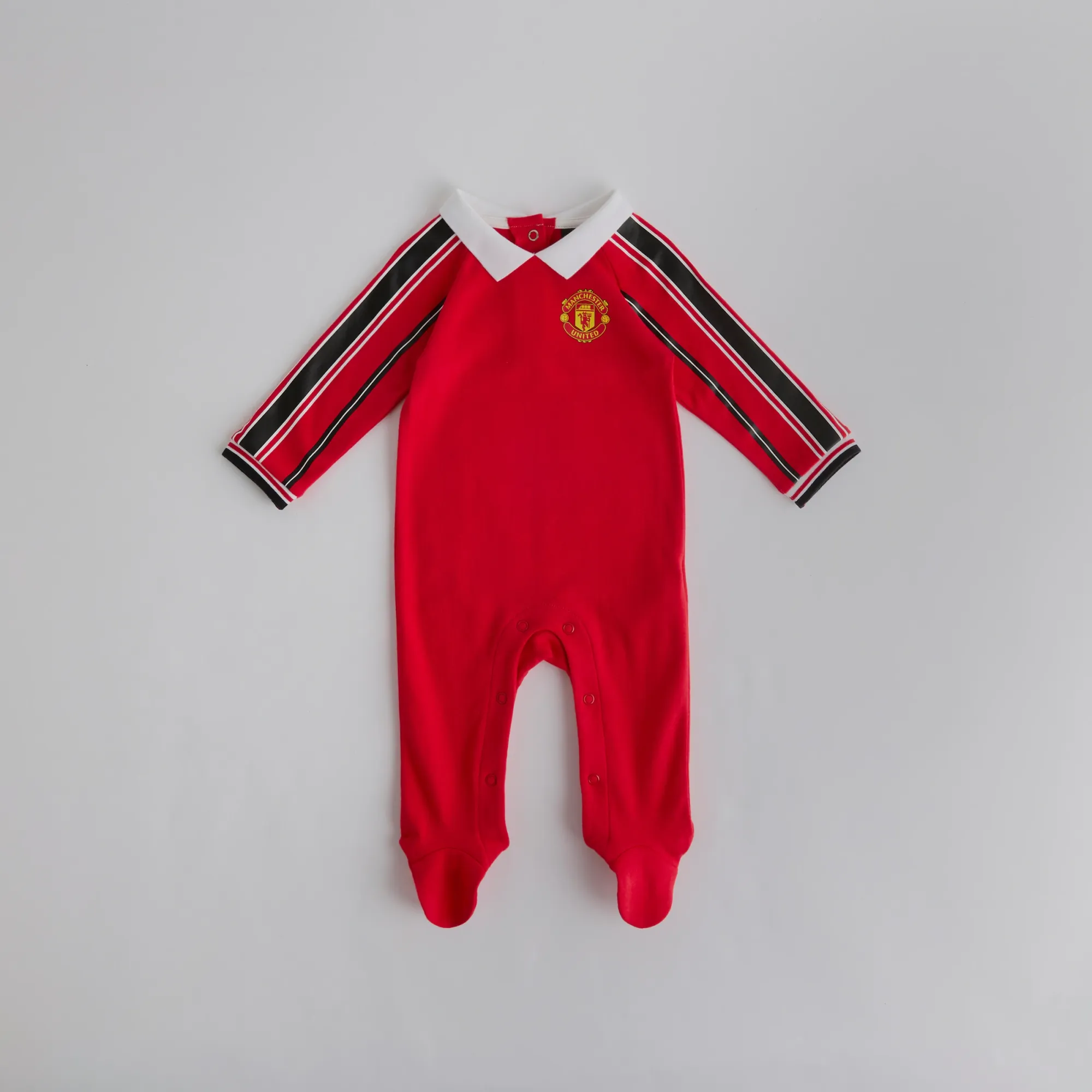 Manchester United Baby 1998/00 Retro Home Sleepsuit Red