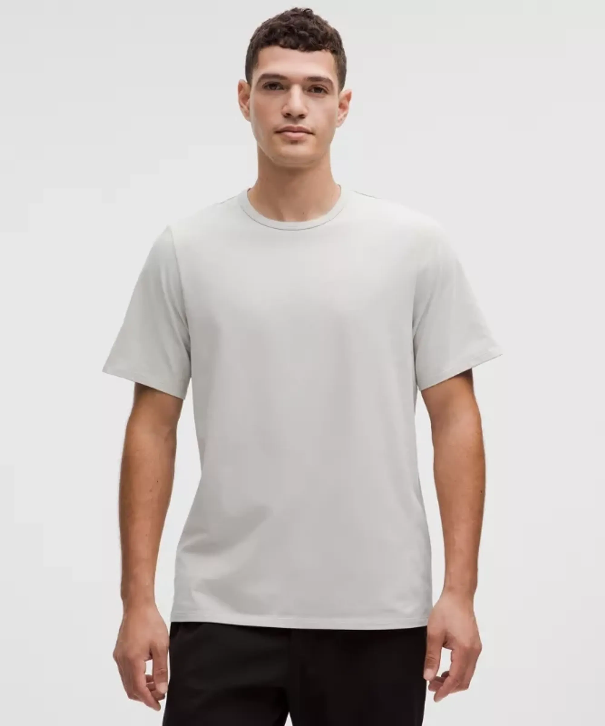 lululemon – Men's Organic Classic-Fit T-Shirt – Color Grey/White – Size Large