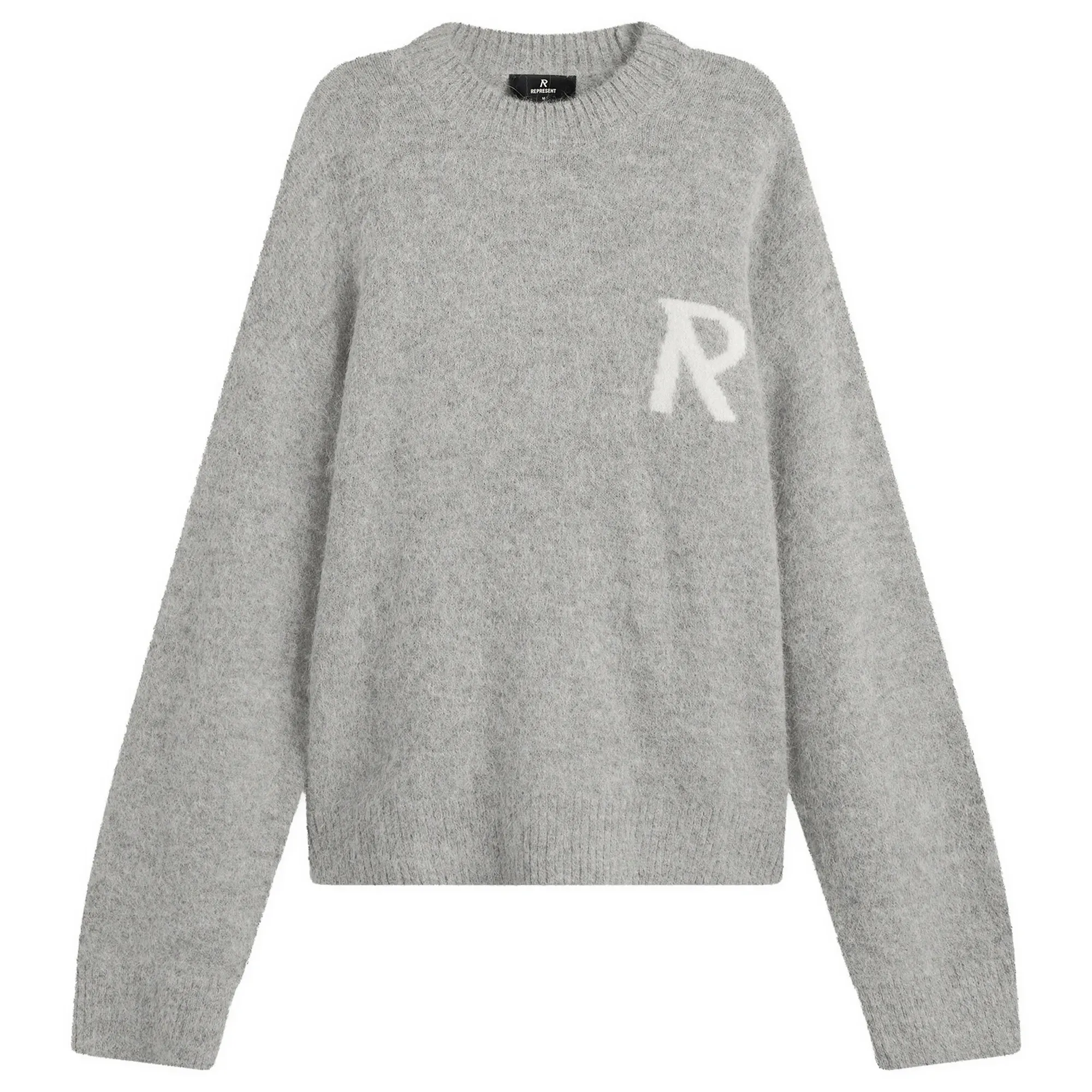 Represent Men's Logo Knit Jumper Grey