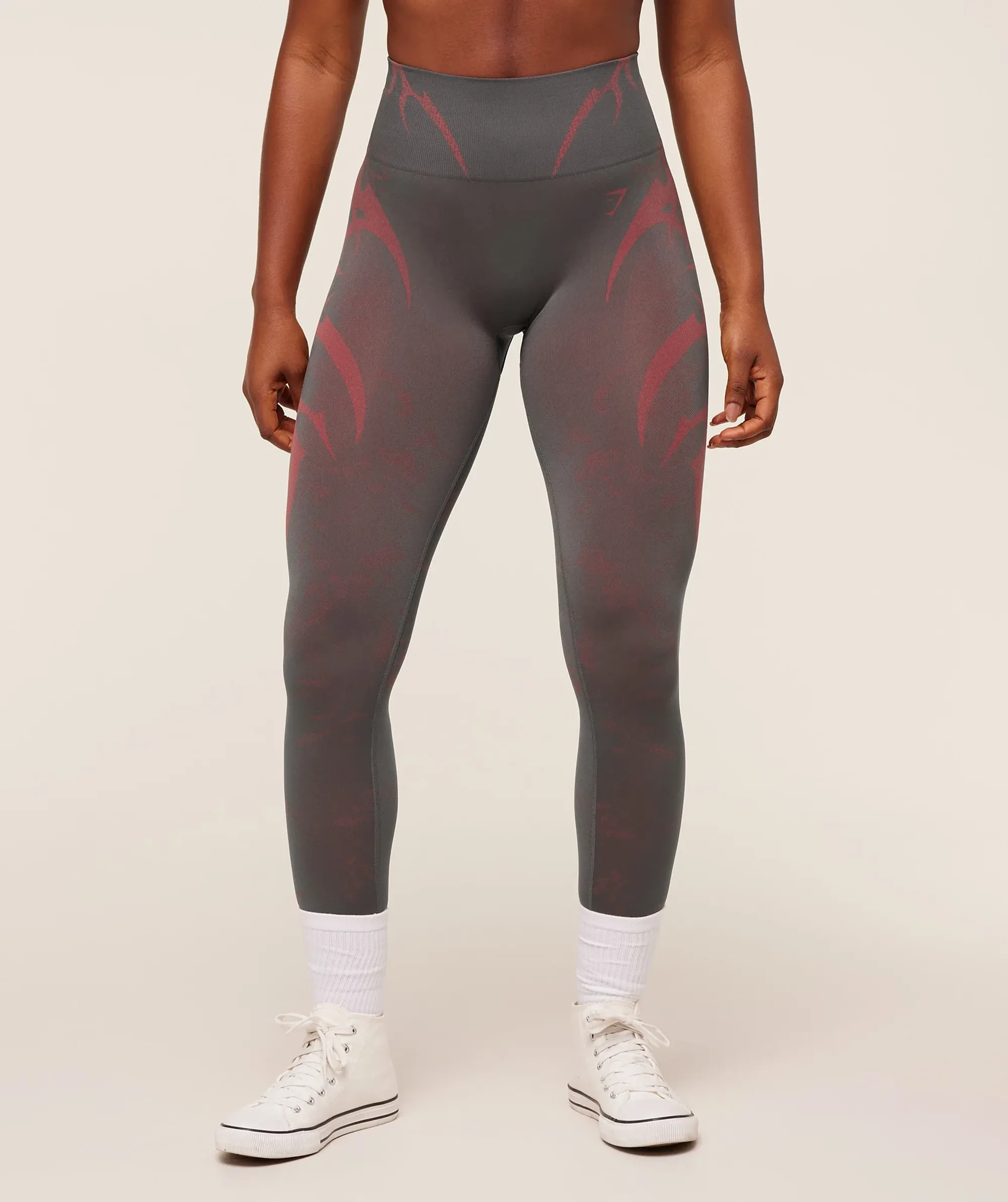  Storm Seamless Leggings - GS Dark Grey/GS Zesty Red