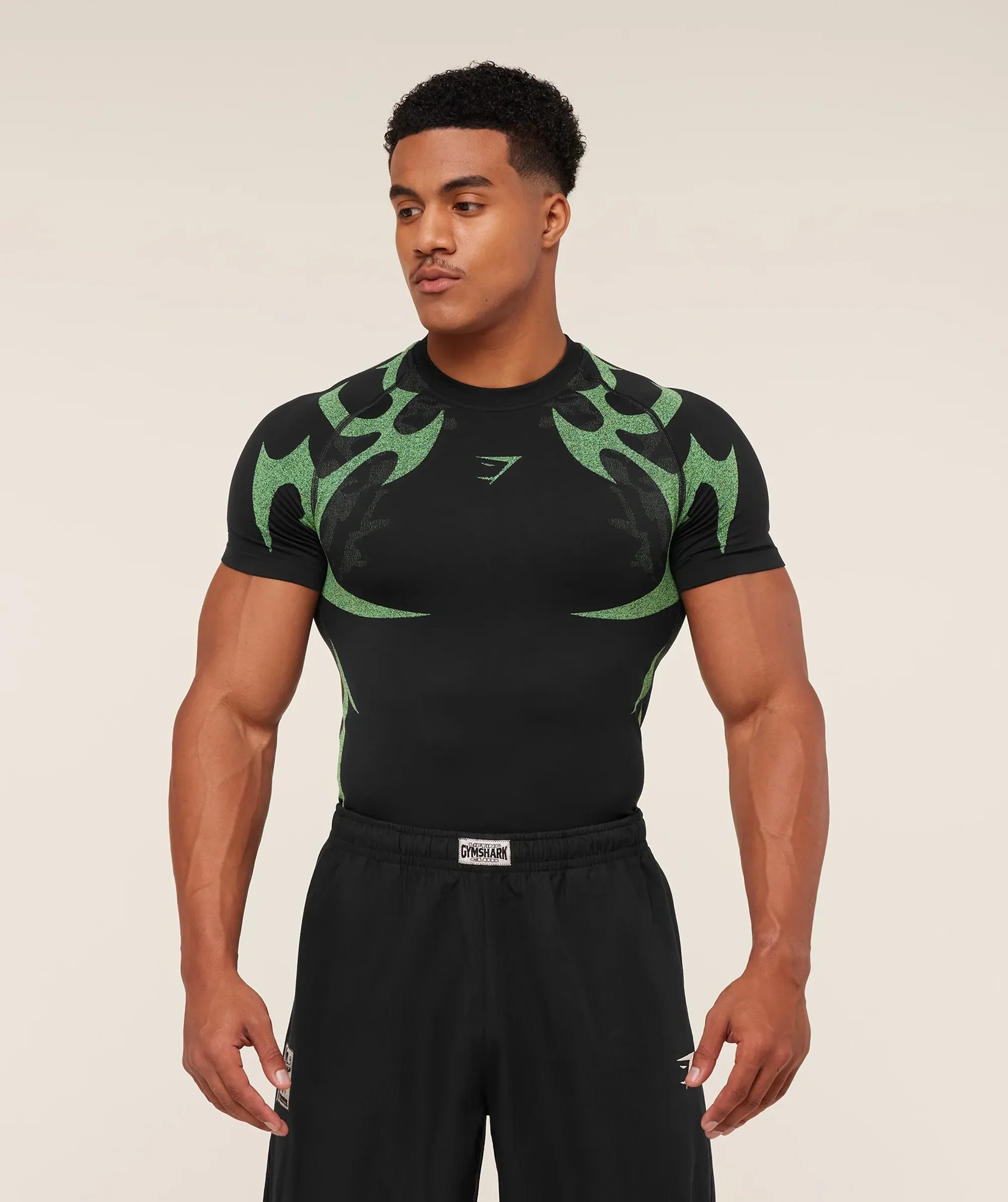  Storm Seamless T-Shirt - Black/Active Green