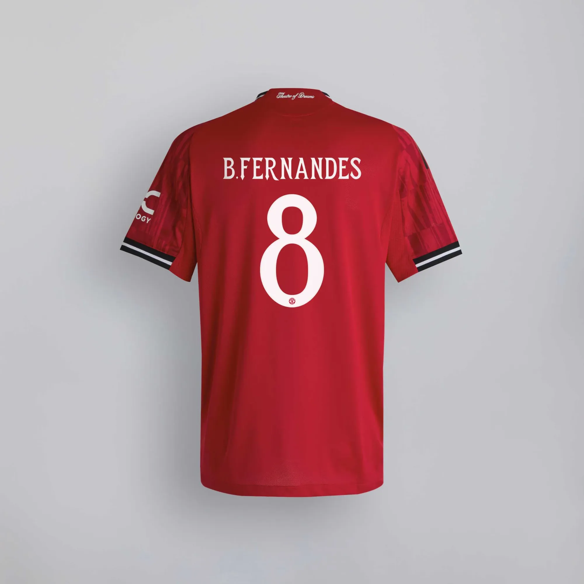 Manchester United 25/26 Home Kids Jersey with Fernandes 8 Club Printing