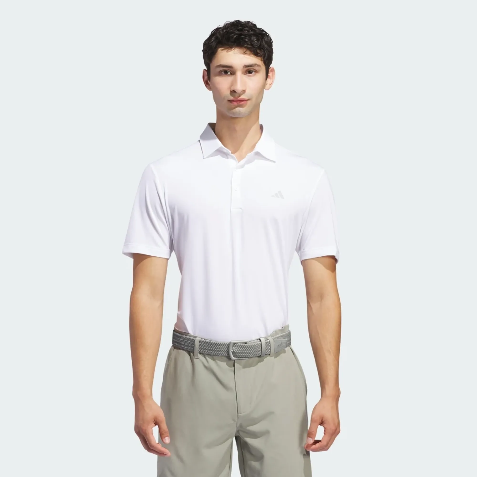 Manchester United x adidas Mens Golf Ultimate365 Solid Polo Shirt White