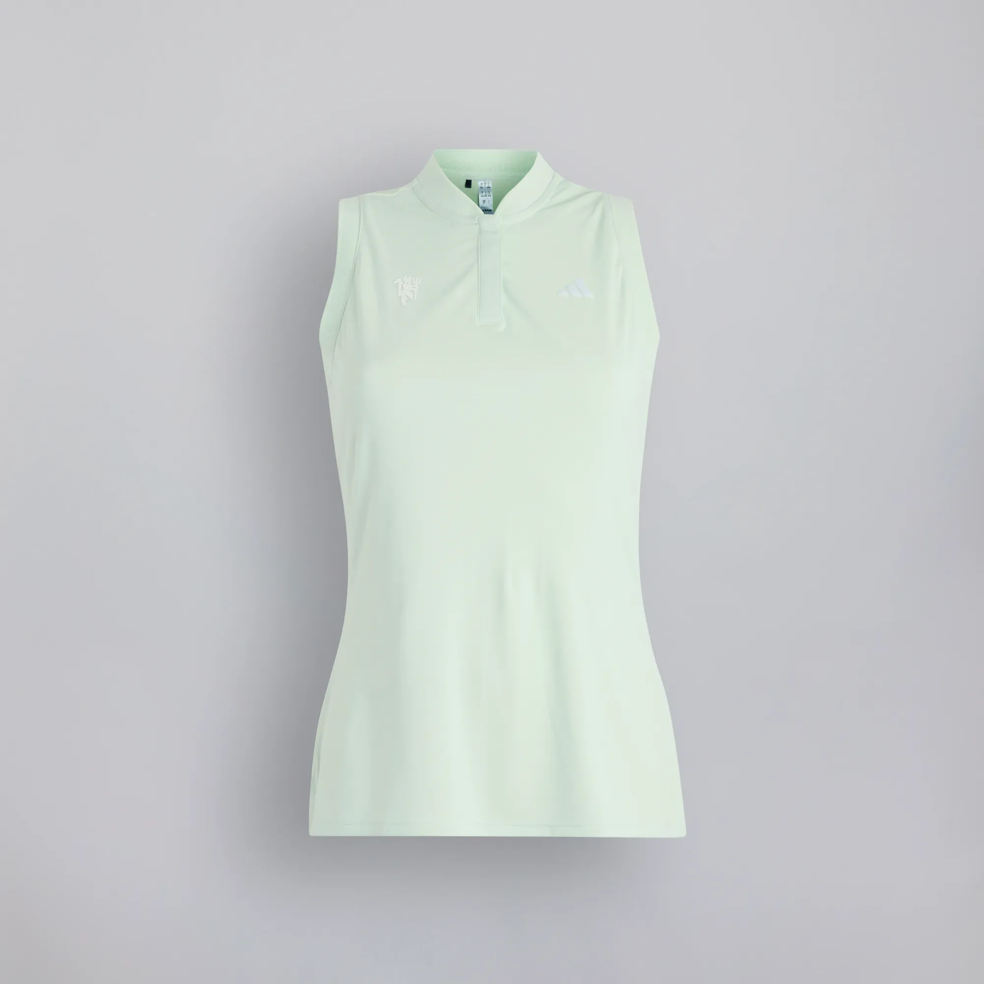 Manchester United x adidas Womens Golf Ultimate365 Tour HEAT.RDY Sleeveless Polo Shirt White