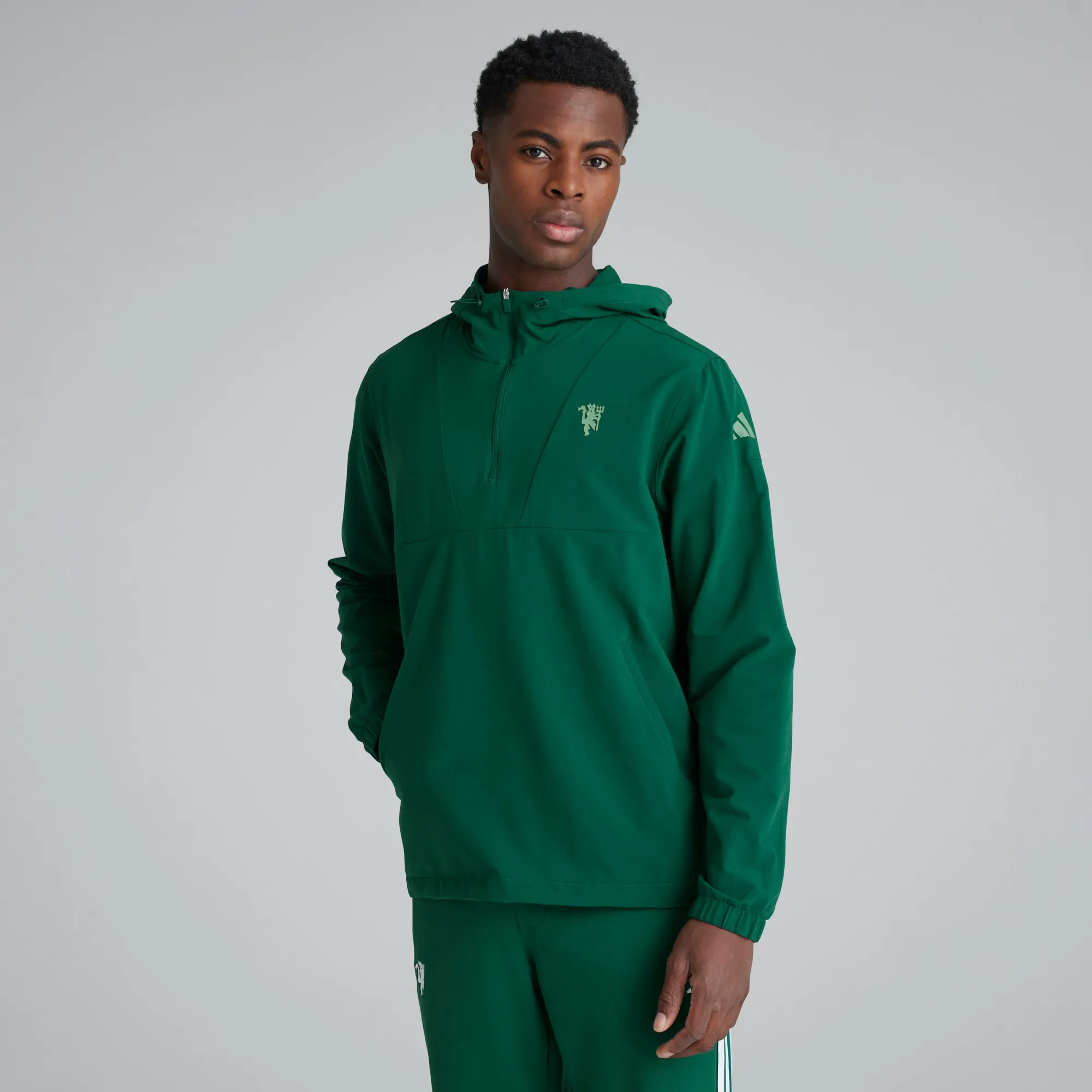 Manchester United x adidas Mens Golf Ultimate365 Club Anorak Green