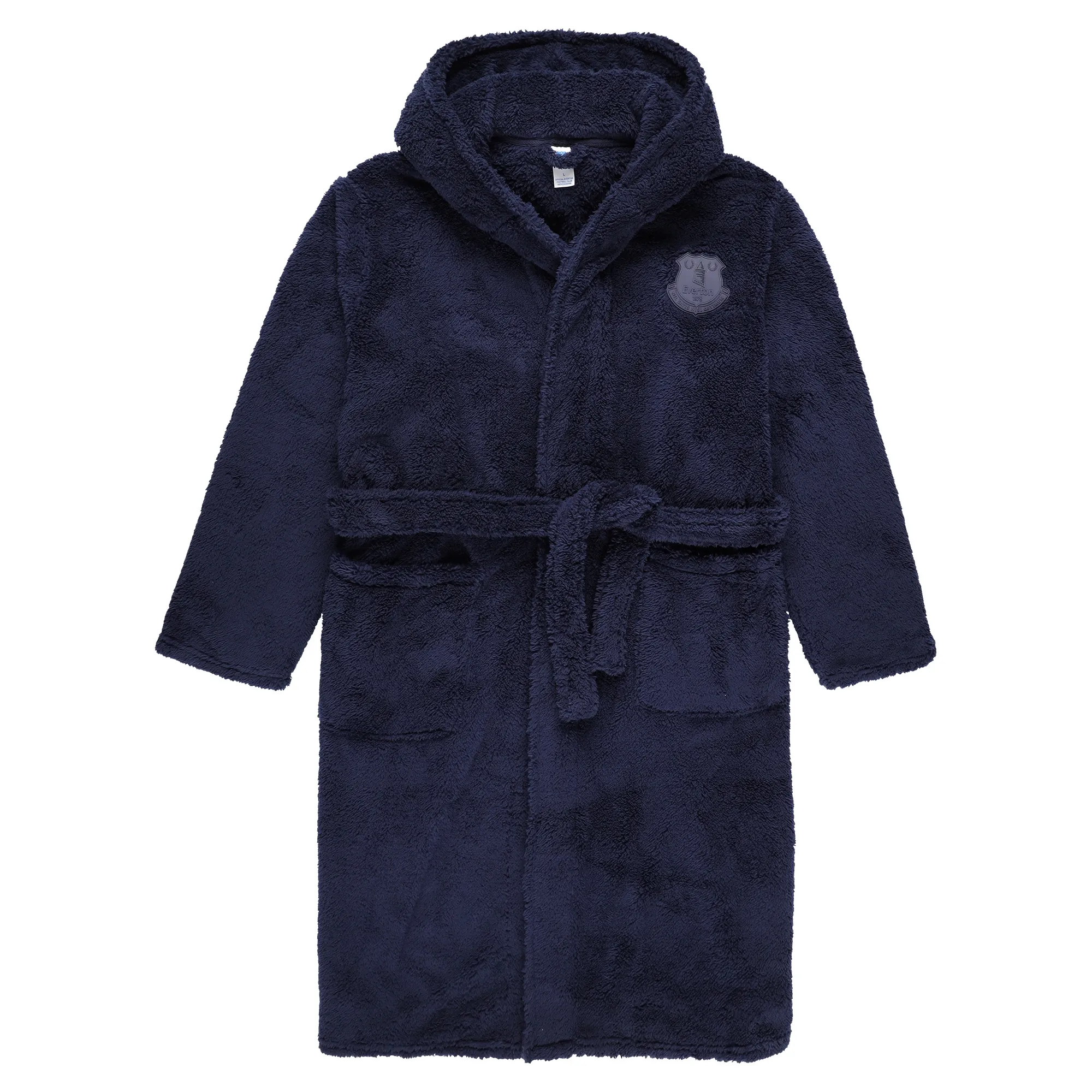 Everton Frosted Hooded Robe - Navy - Mens