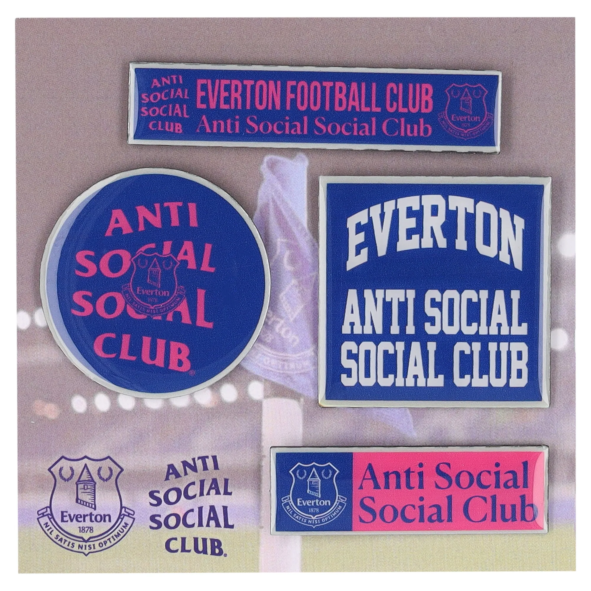Everton x ASSC Premier Pin Set - Blue/Pink