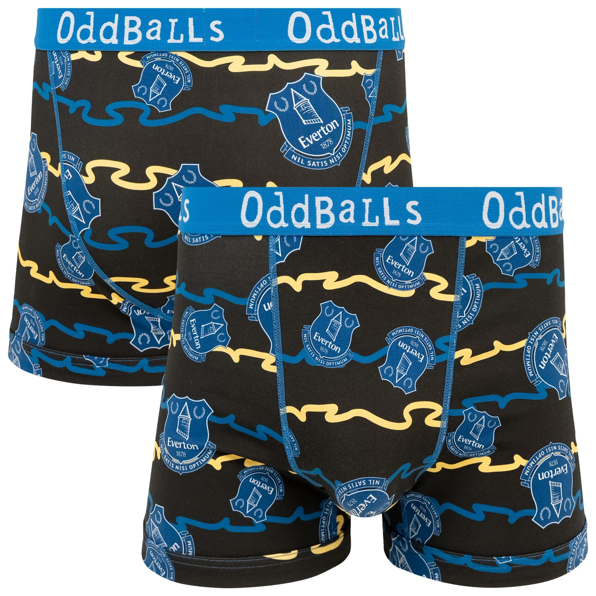 Everton Oddballs Third Boxer Shorts - Black - Mens