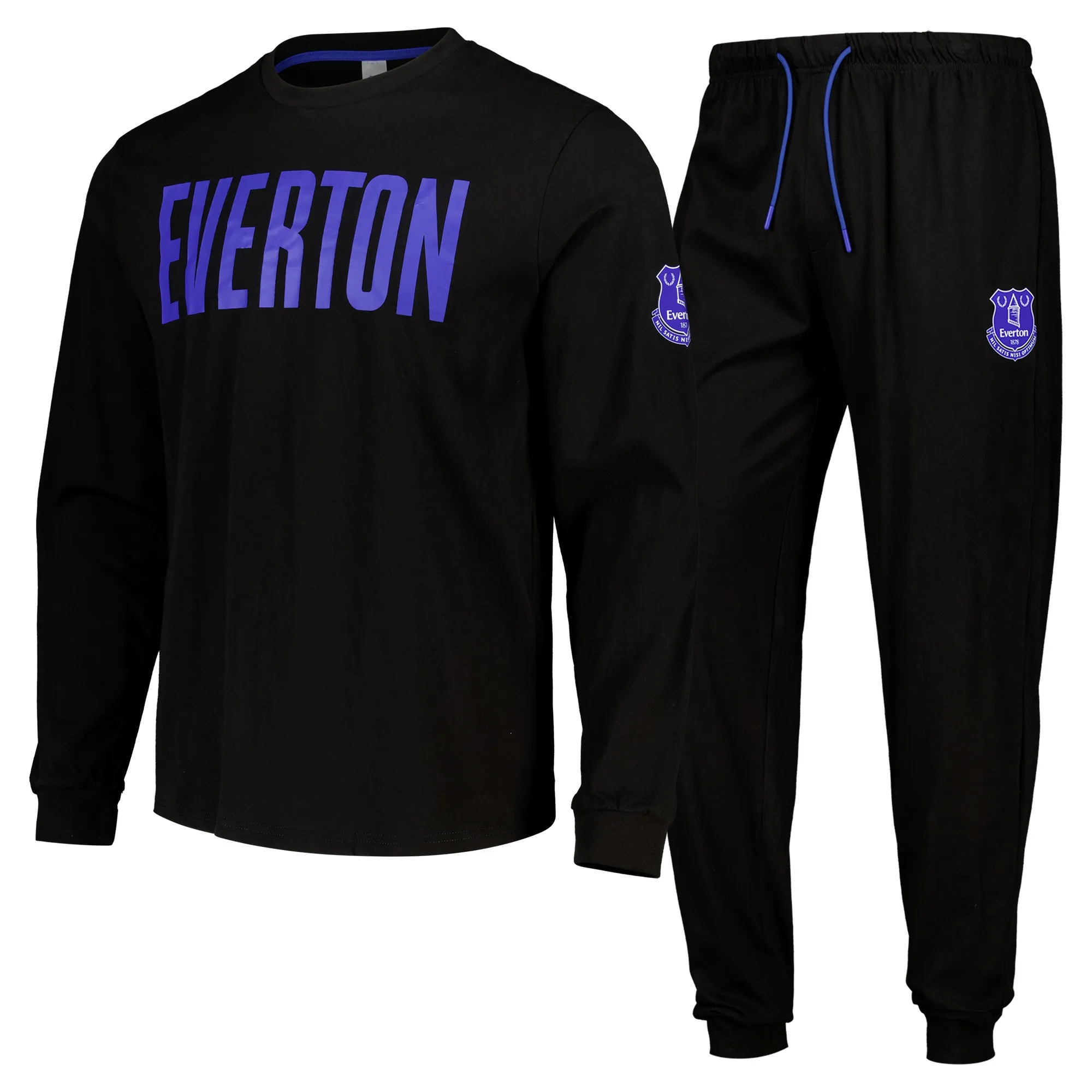 Everton Long Pyjamas - Black - Mens