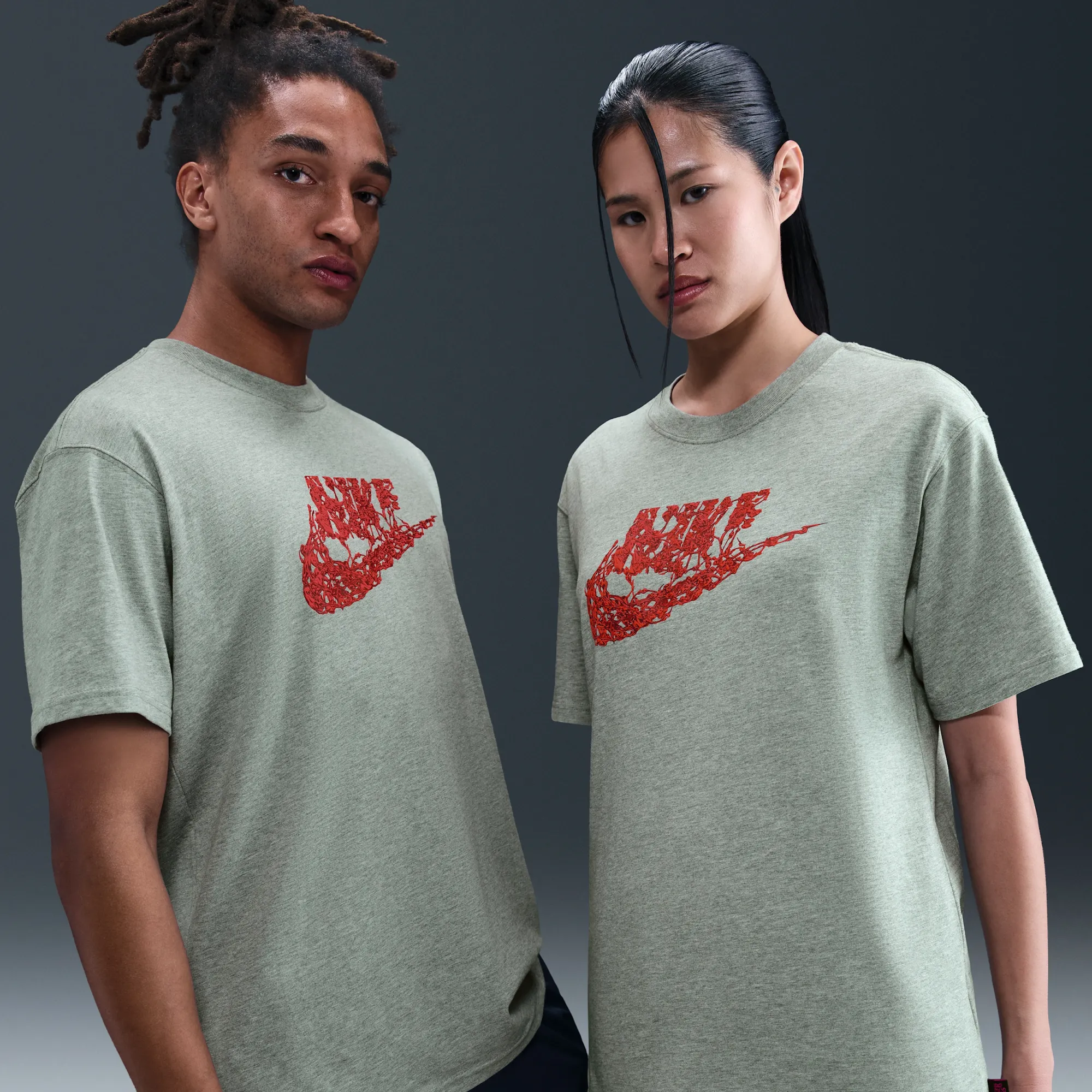 Nike x Stranger Things Men's T-Shirt - Grey - Cotton
