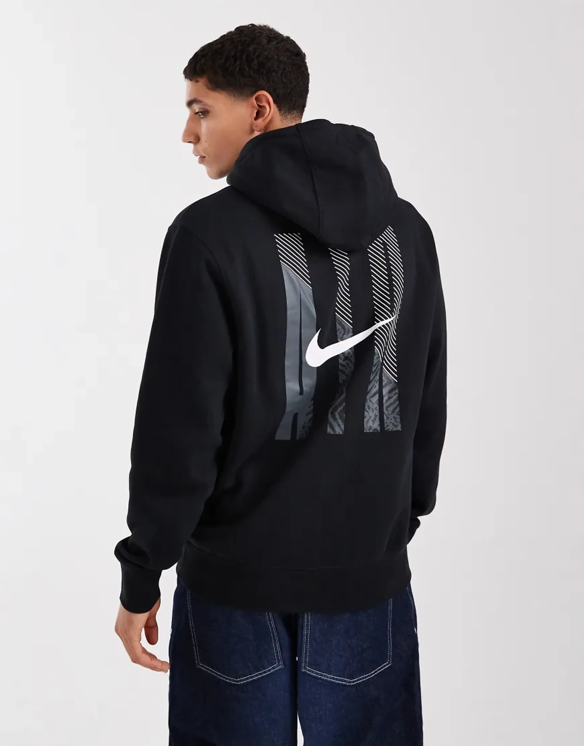 Nike Air Graphic Hoodie In Black