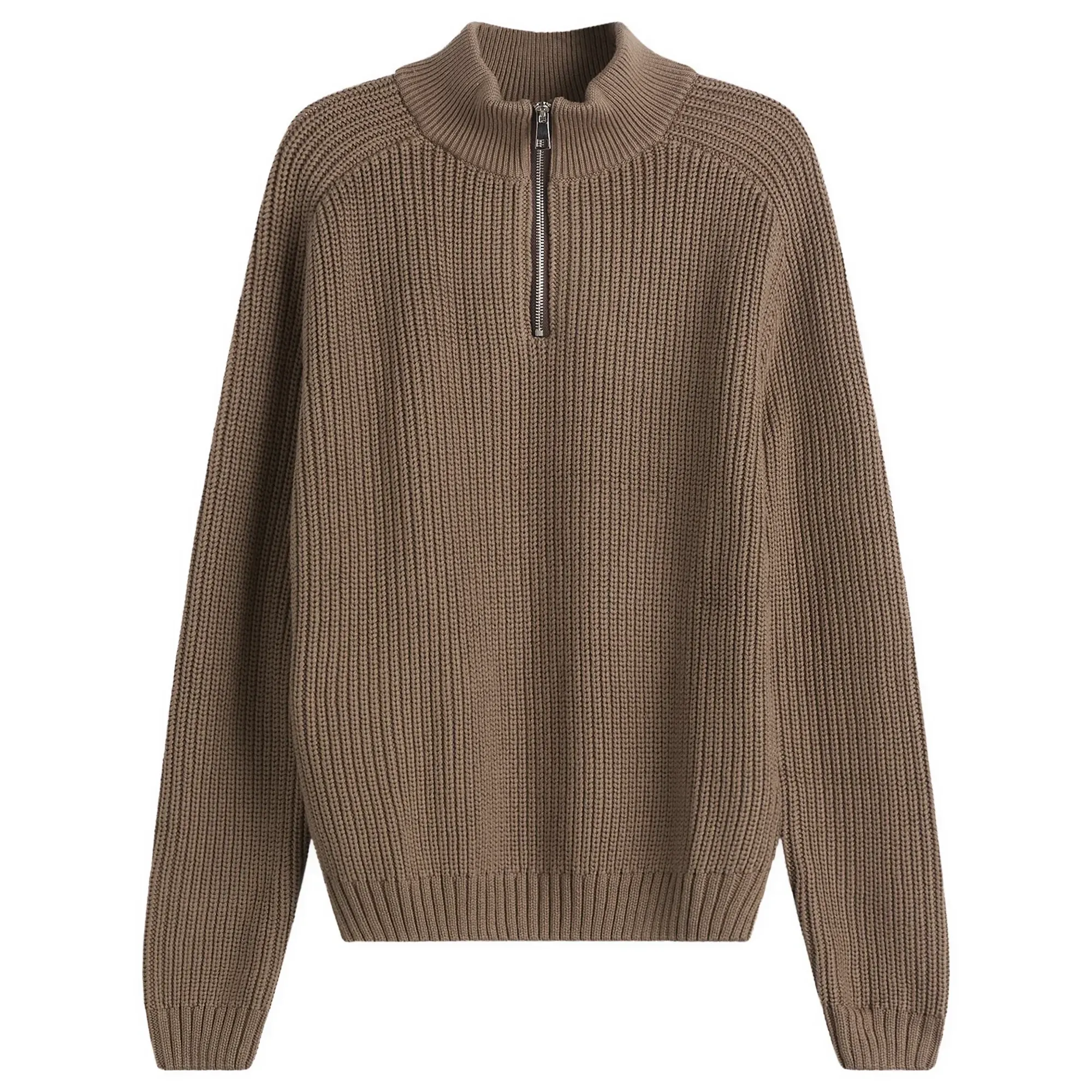 Ronning Men's Quarter Zip Fisherman Sweater Walnut