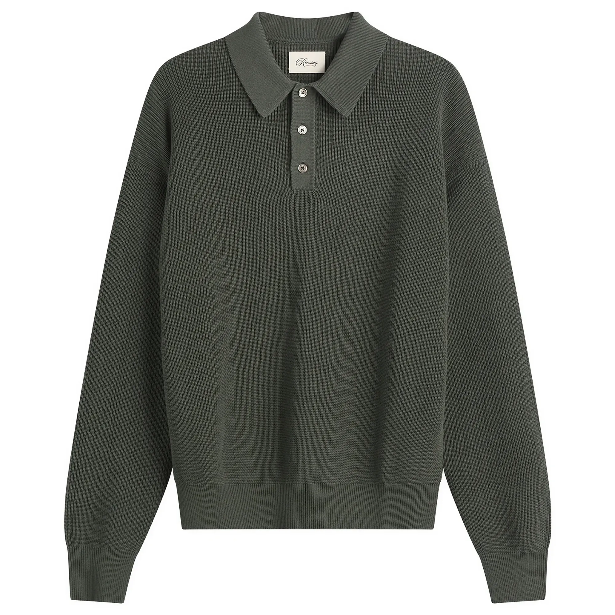 Ronning Men's Long Sleeve Knit Polo Sage