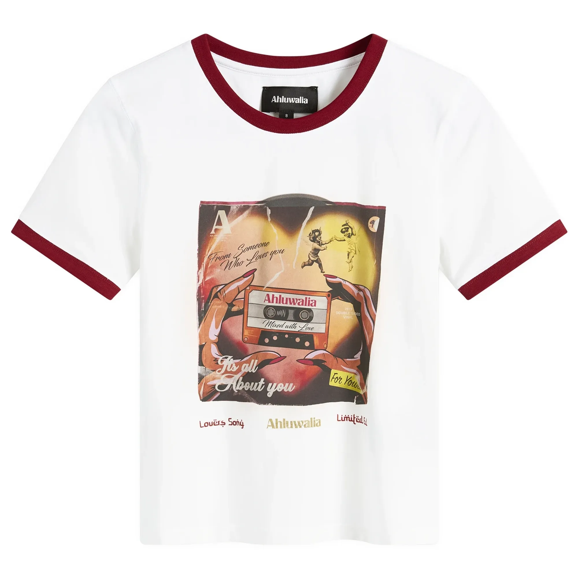 Ahluwalia Women's Vinyl Baby T-Shirt White