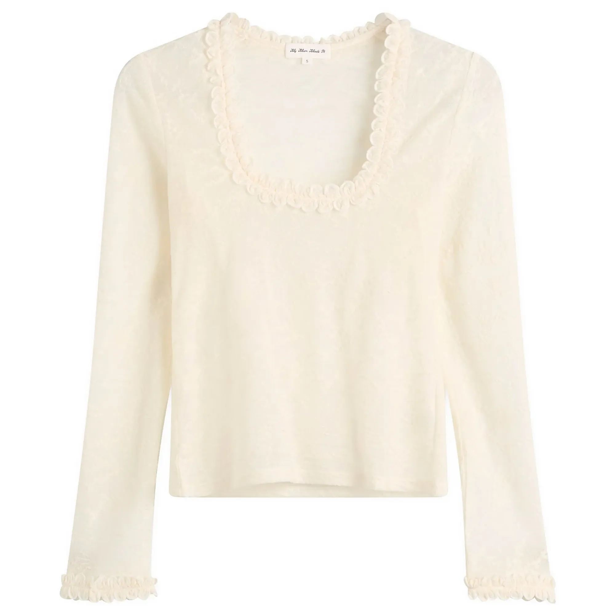 My Mum Made It Women's Lace Poem Top White