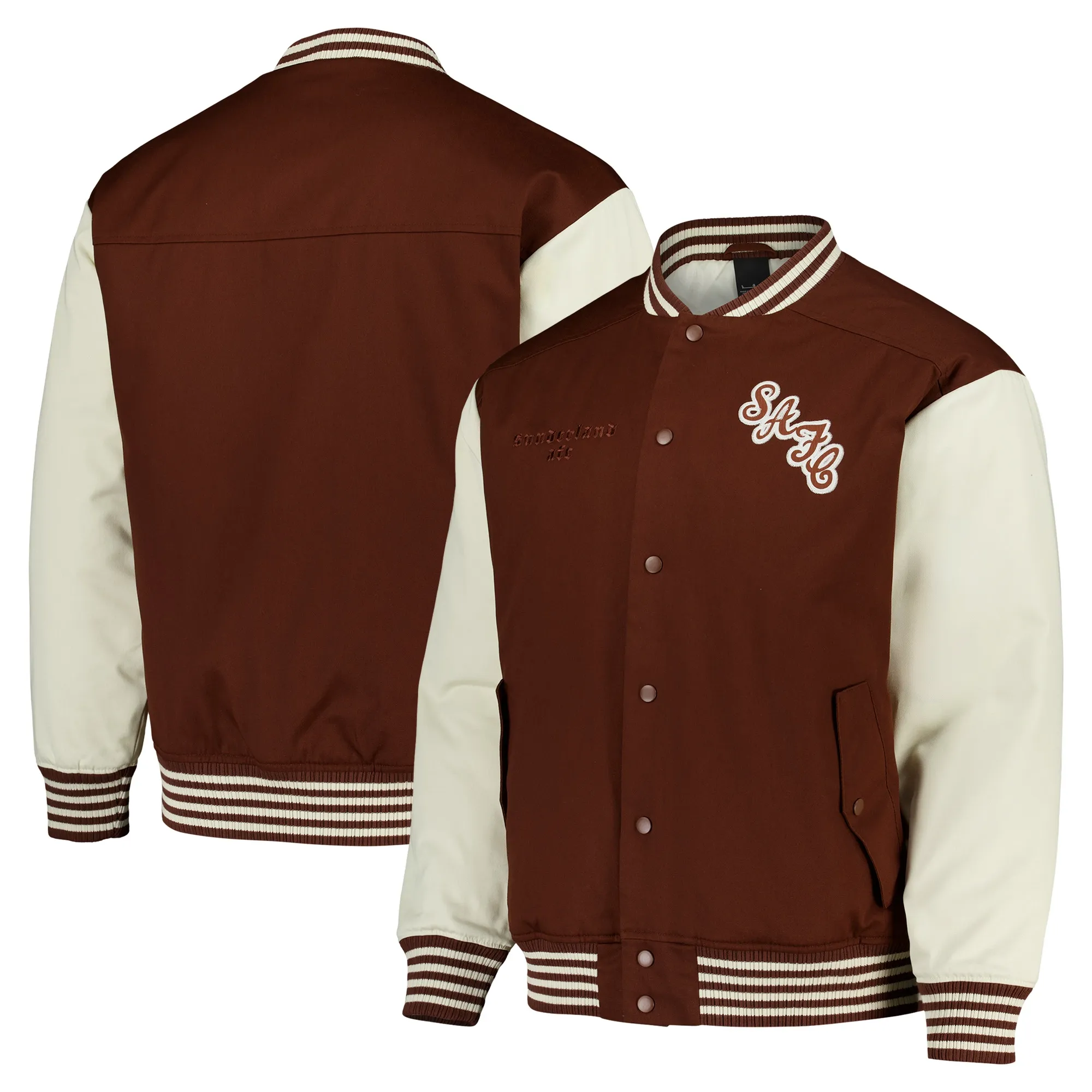 Sunderland Elements Varsity Jacket - Cappucino - Mens