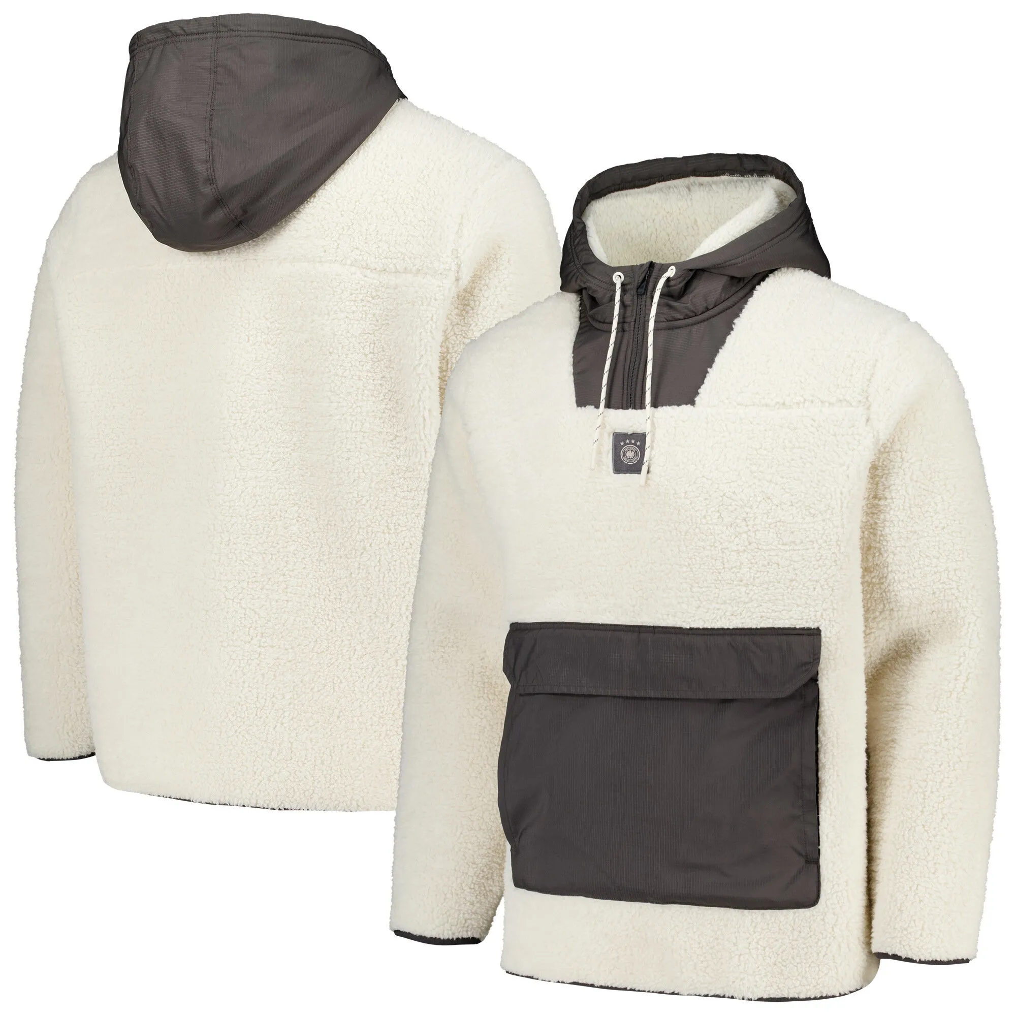 DFB Elements Micro Fleece Hooded Quarter Zip - Whitecap Grey - Mens