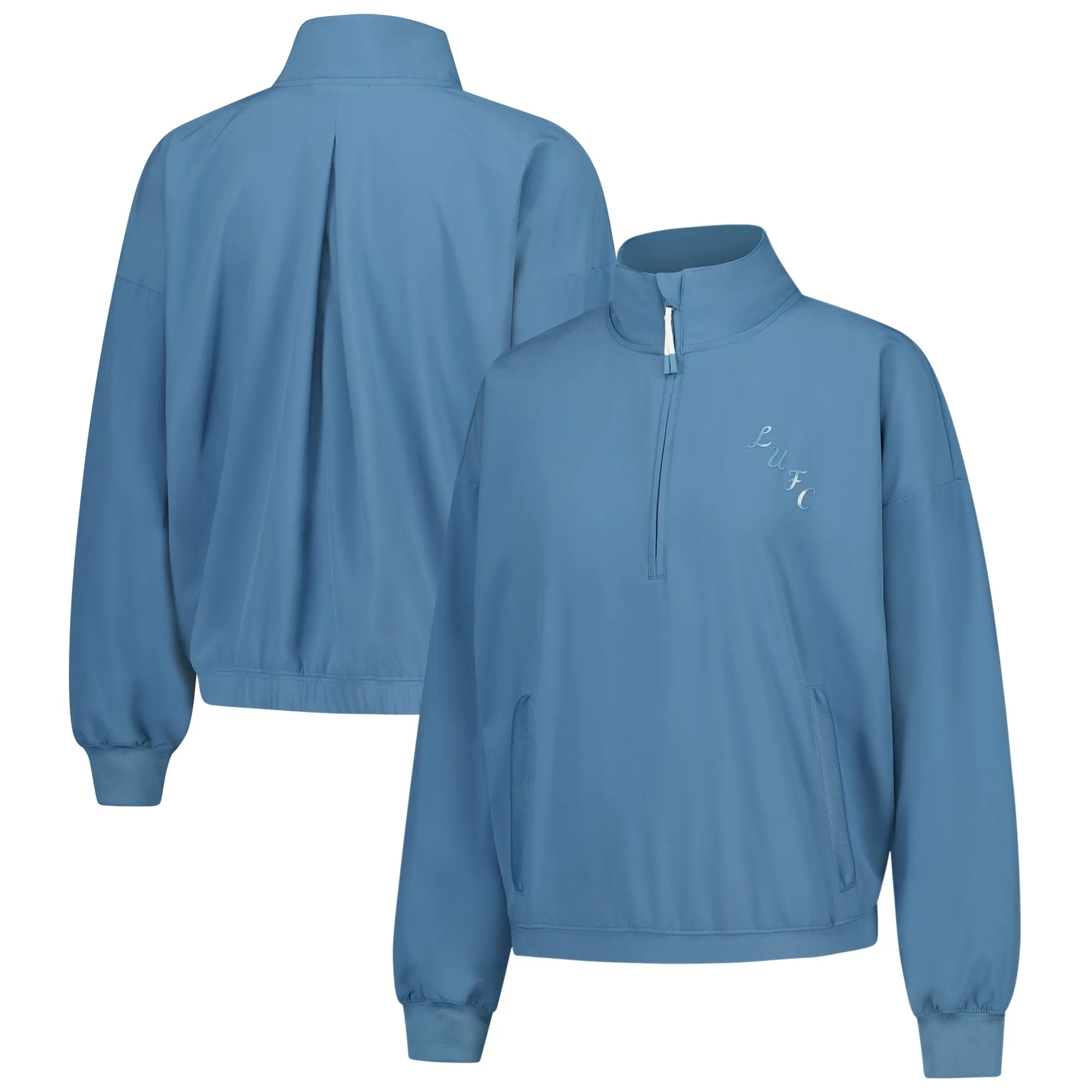 Leeds United Studio Woven 1/2 Zip - Bluestone - Womens