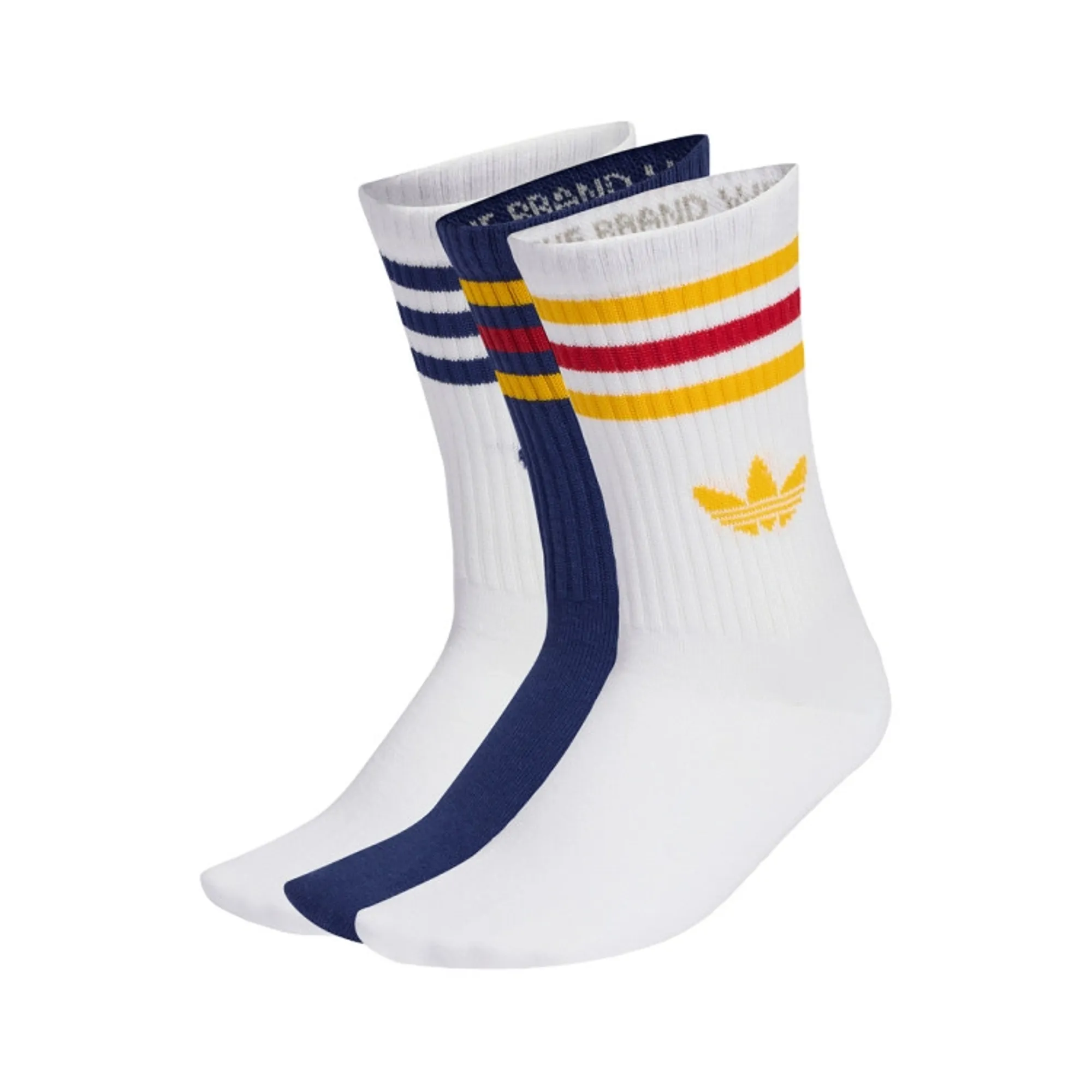 adidas Originals Adidas Mid Cut Crew 3 Pack Unisex Socks - White
