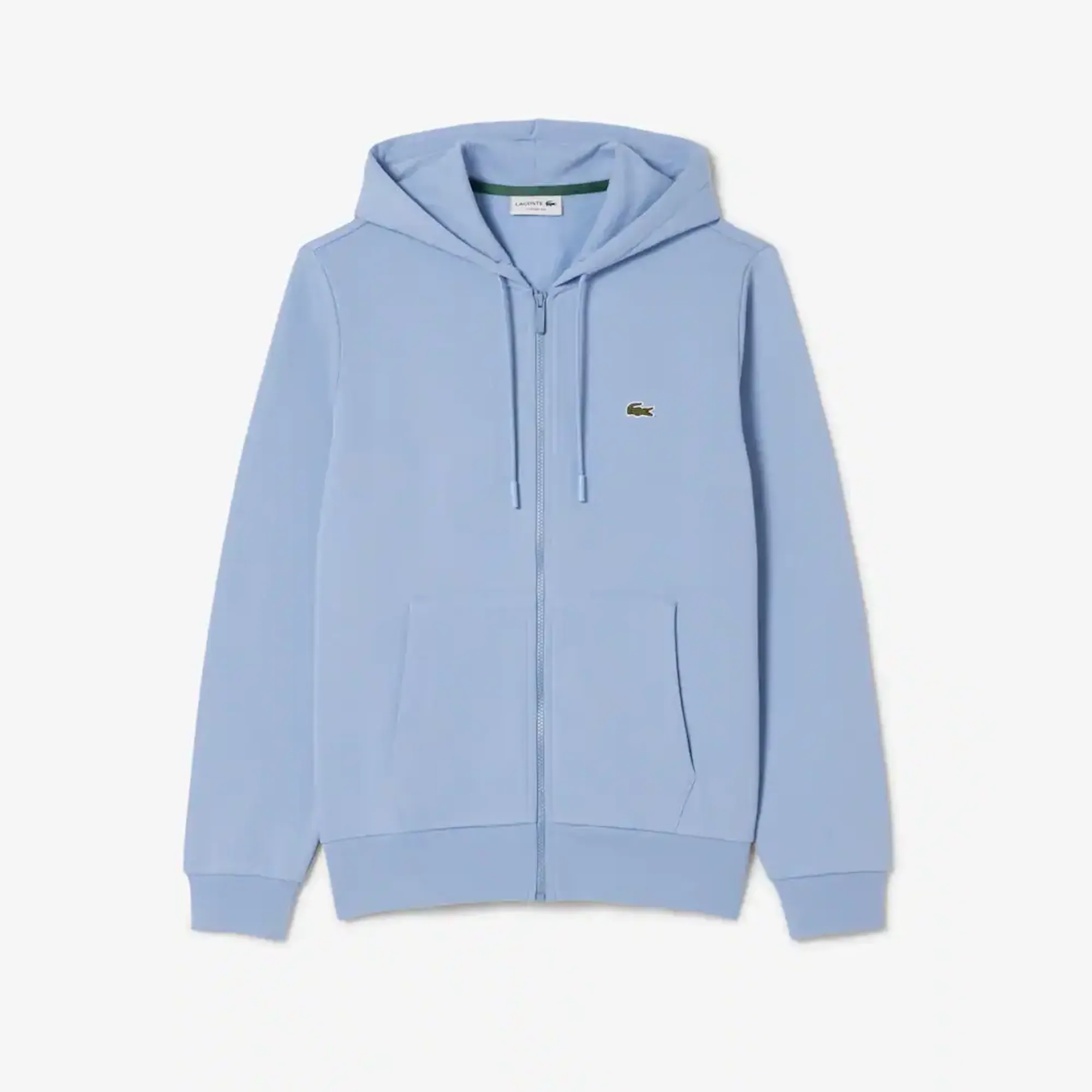 Lacoste Zip-Up Fleece Hoodie - Light Blue