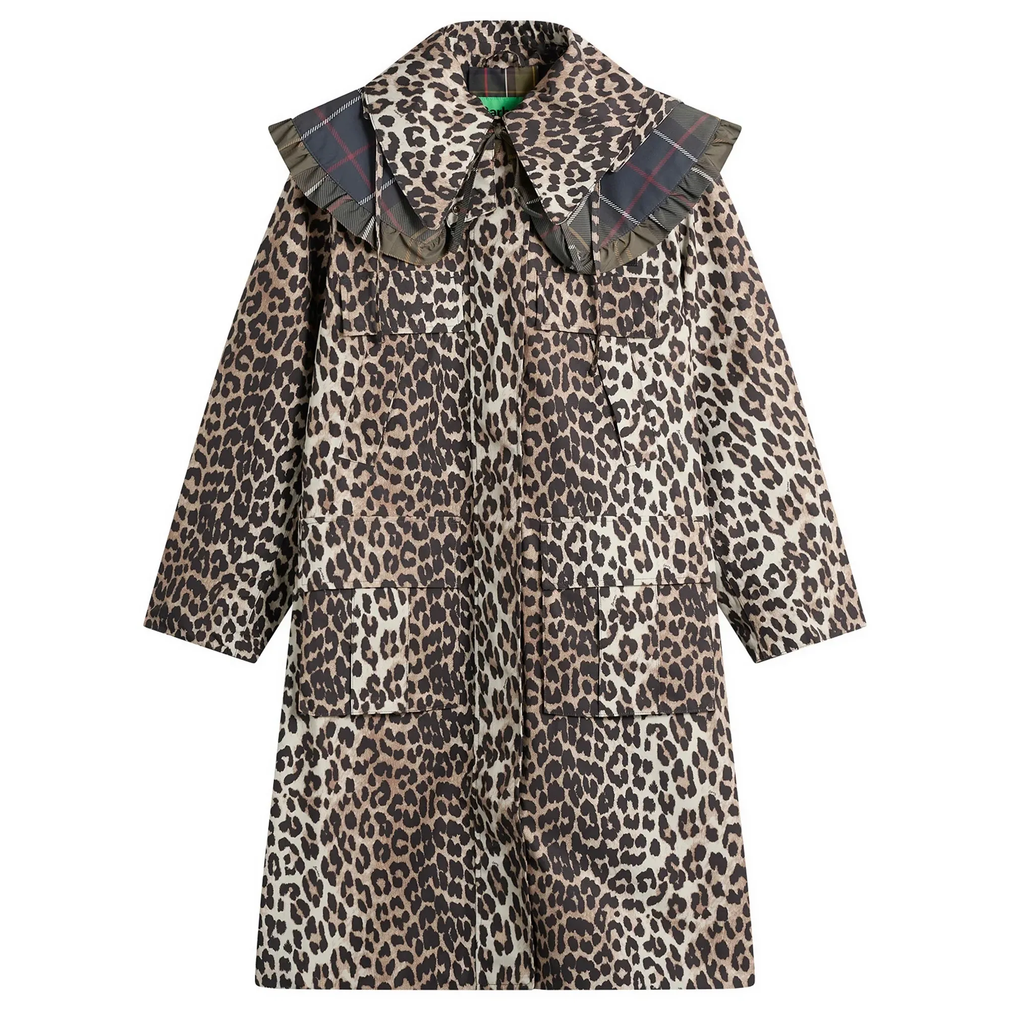 Barbour Women's x GANNI Leopard Print Waterproof Parka Jacket